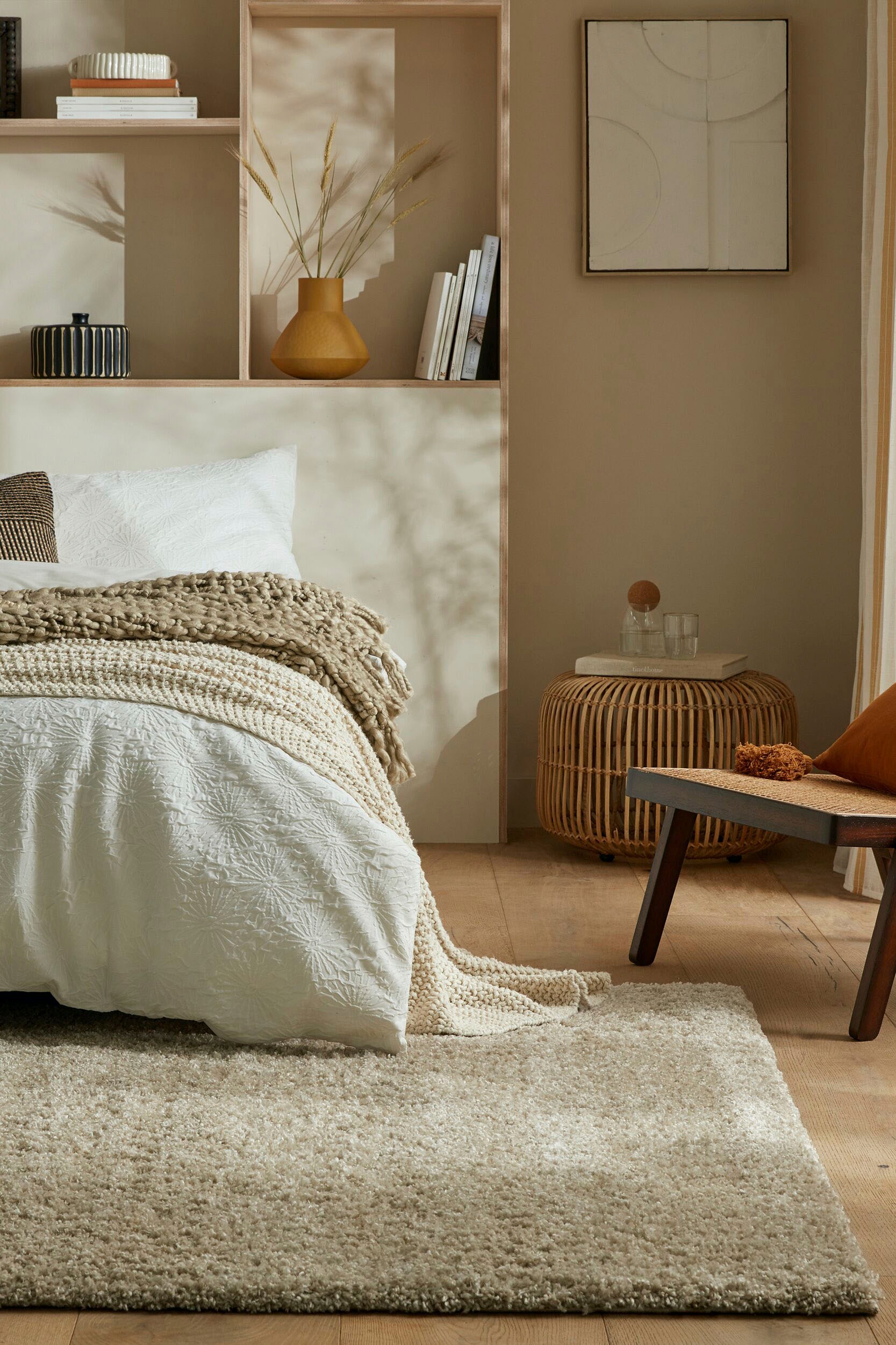 FLAIR RUGS Hochflor-Teppich "Feather" rechteckig 40 mm Höhe günstig online kaufen