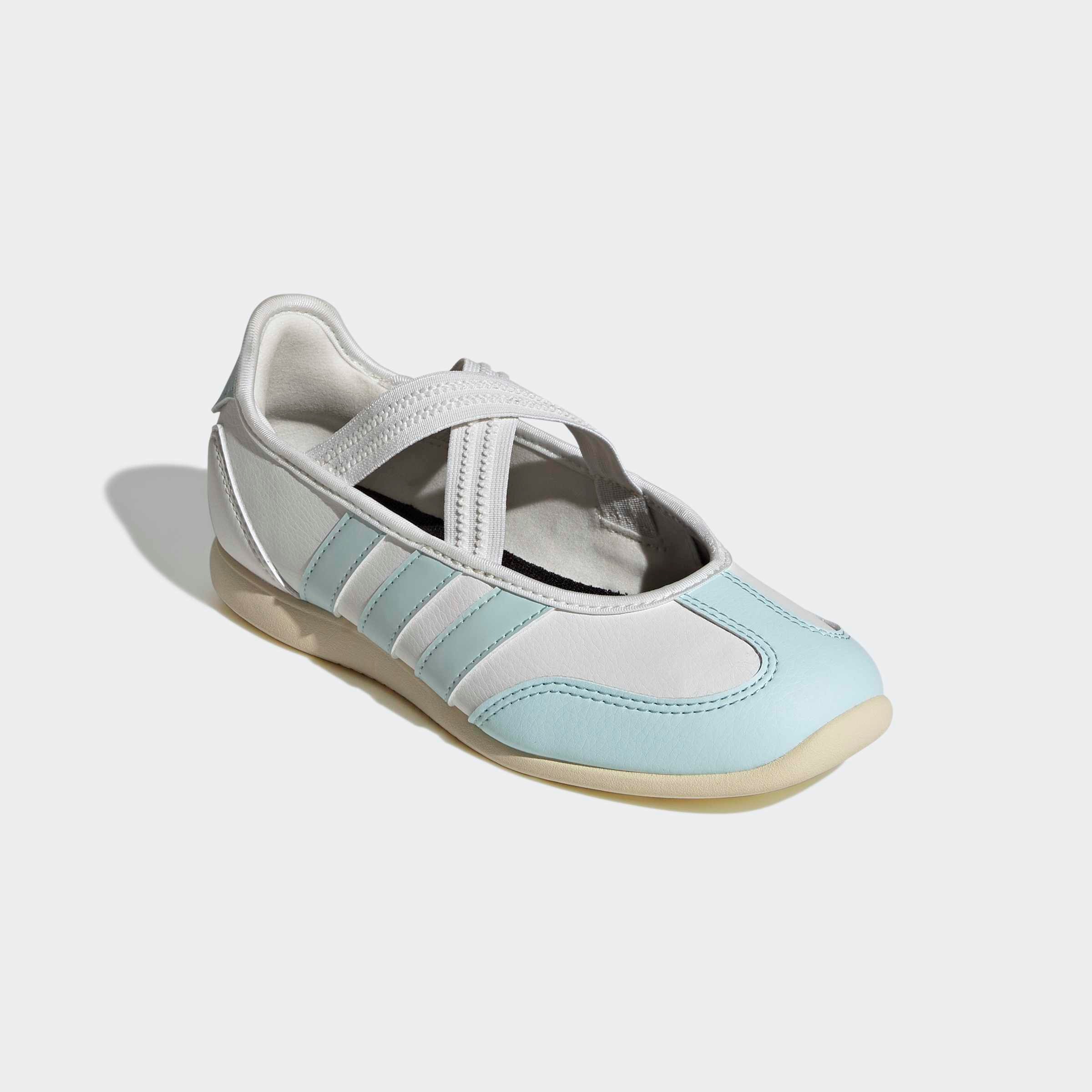 Sneaker Ballerinas ADIDAS SPORTSWEAR "BARREDA MARY JANE KIDS", Kinder, Gr. 36, core weiß, halo mint, warm vanilla, Leder, Synthetik, Schuhe, für Kinder & Jugendliche