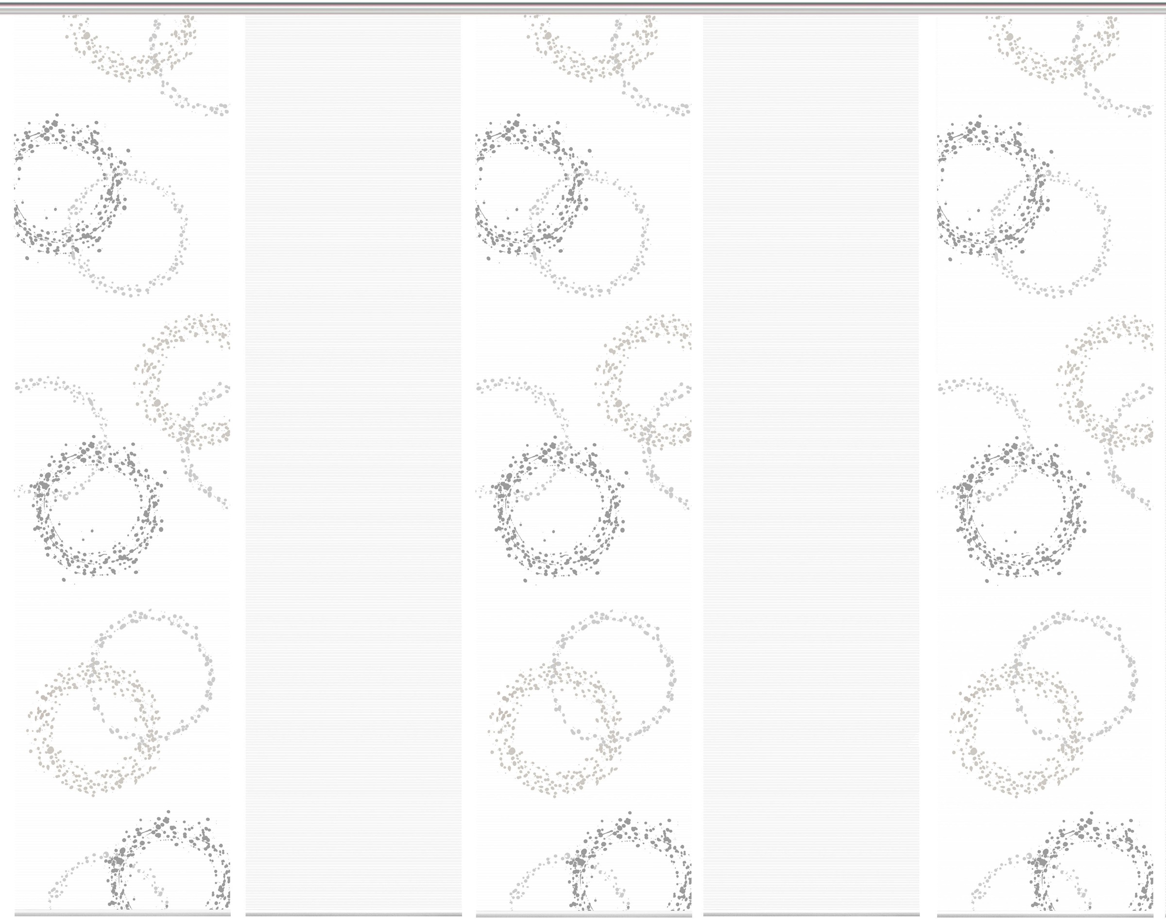 Vision S Schiebegardine »AINUR 5er SET« Paneelwagen 5 Stk. tlg. Schiebevorhang Digidruck 5er Set AINUR