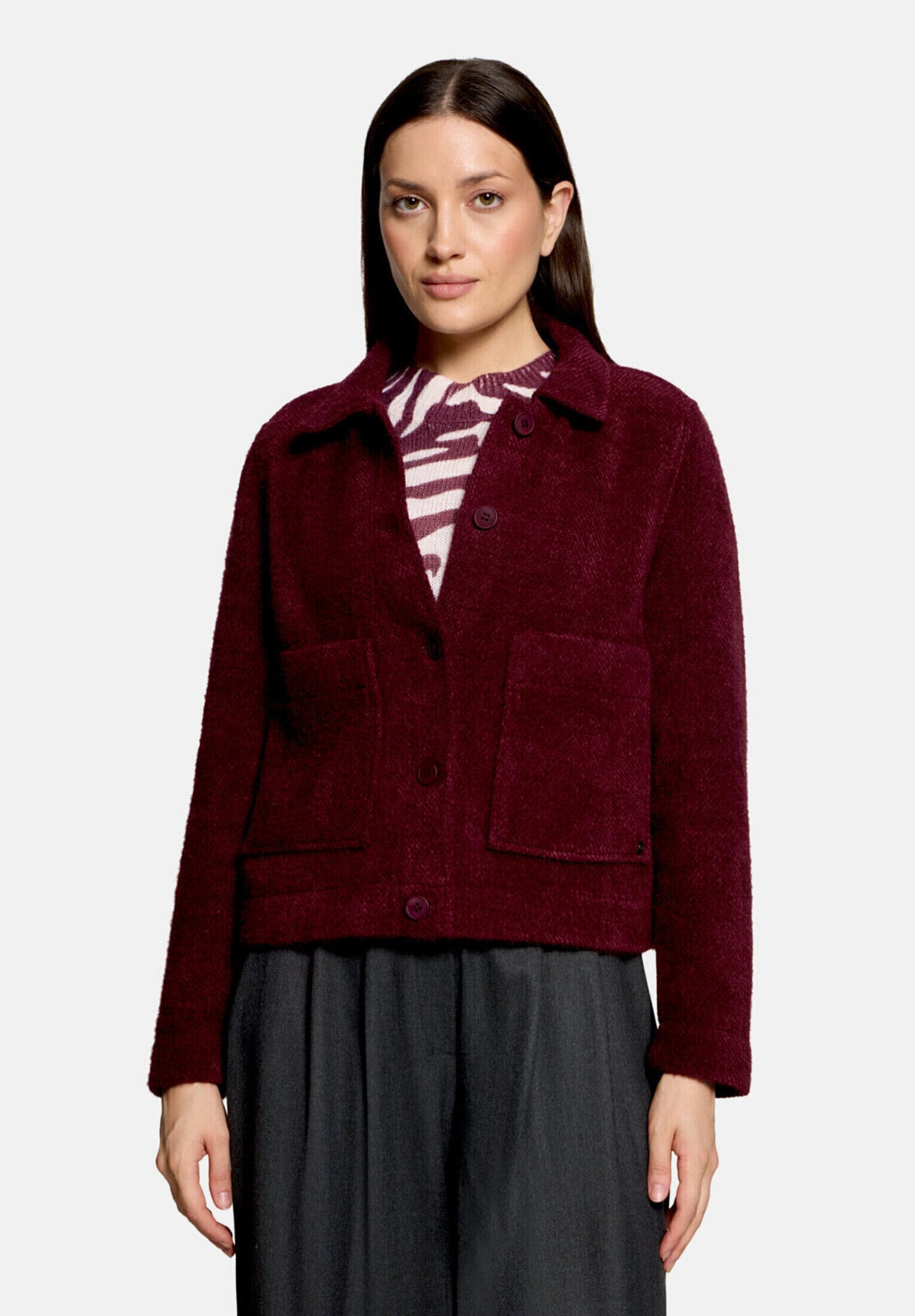 Betty&Co Canvasjacke »Damen mit Kragen«