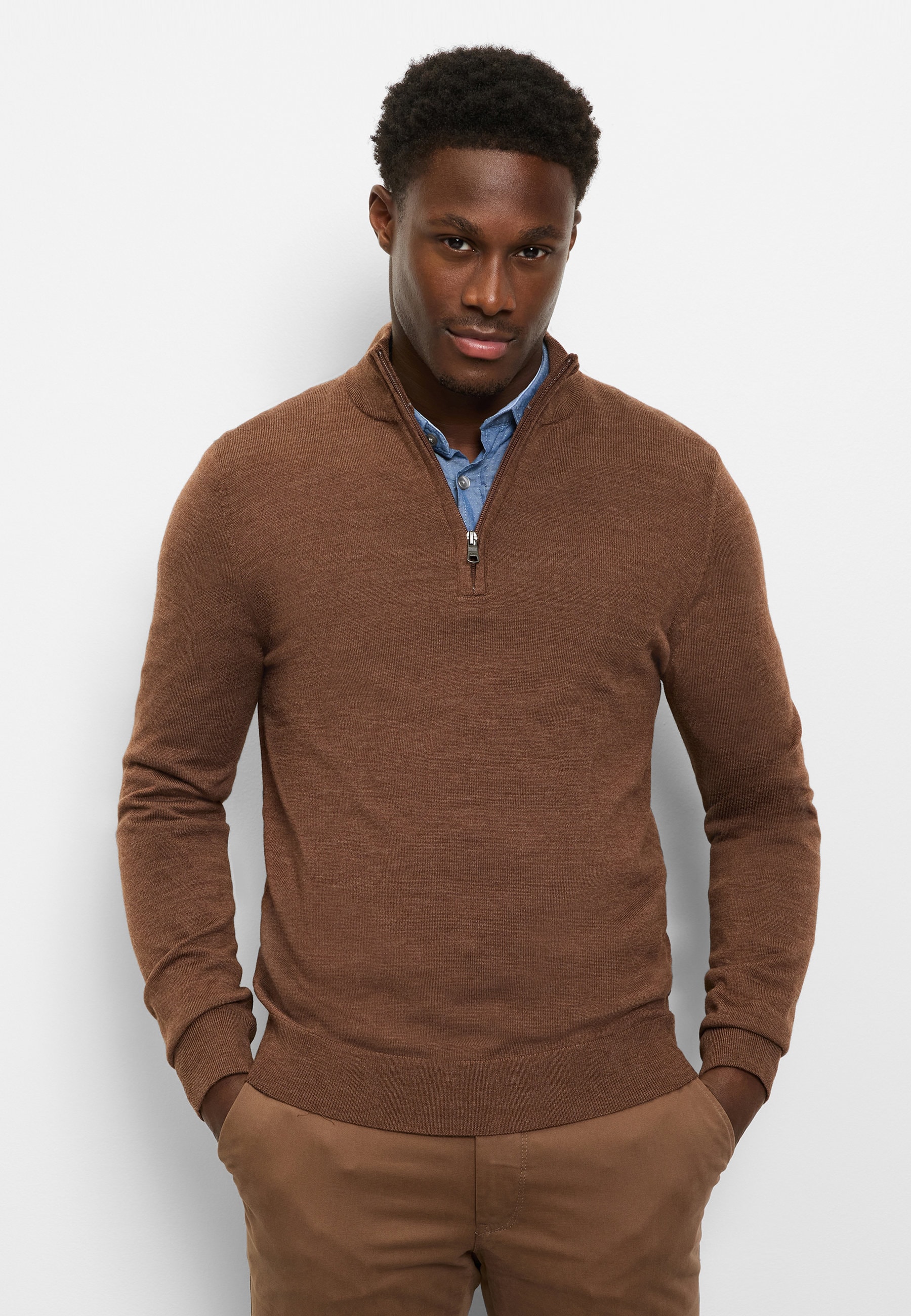 OLYMP "OLYMP Casual Strick, Troyer"