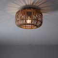 Brilliant Leuchten Deckenleuchte »Woodrow«, 1 flammig-flammig, Bambus Deckenlampe - Nature Style - dimmbar - Ø 32cm - E27 Fassung - erzeugt schönen Lichteffekt - Bambus/Metall, hellbraun