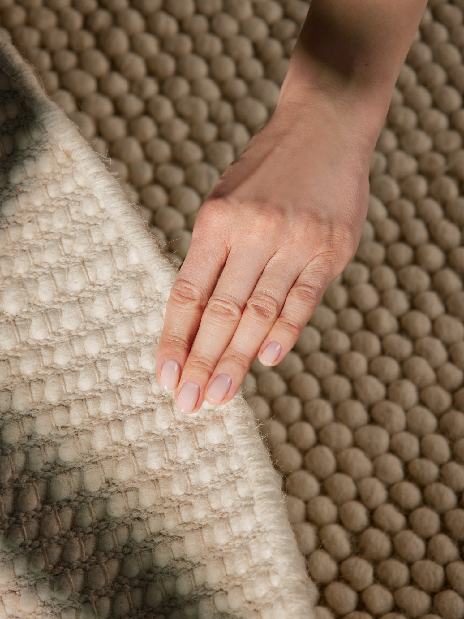 Ted Baker Wollteppich »Diana« rund 16 mm Höhe Wolle, Natur, Handgemacht, Wohnzimmer, Esszimmer, Schlafzimmer, Skandi