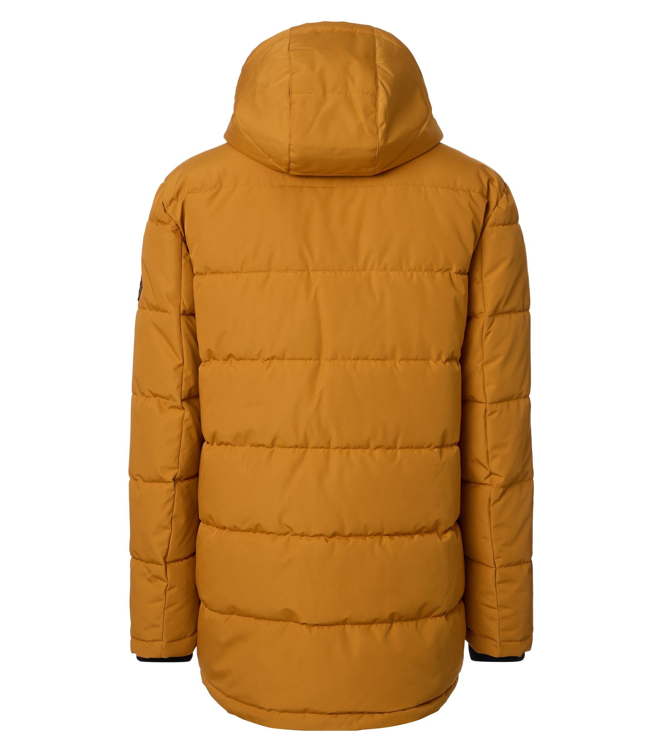 Steppjacke CASAMODA "CASAMODA Steppjacke mit Kapuze uni", Herren, Gr. M, gelb, 100% Polyester, Jacken Steppjacke 2