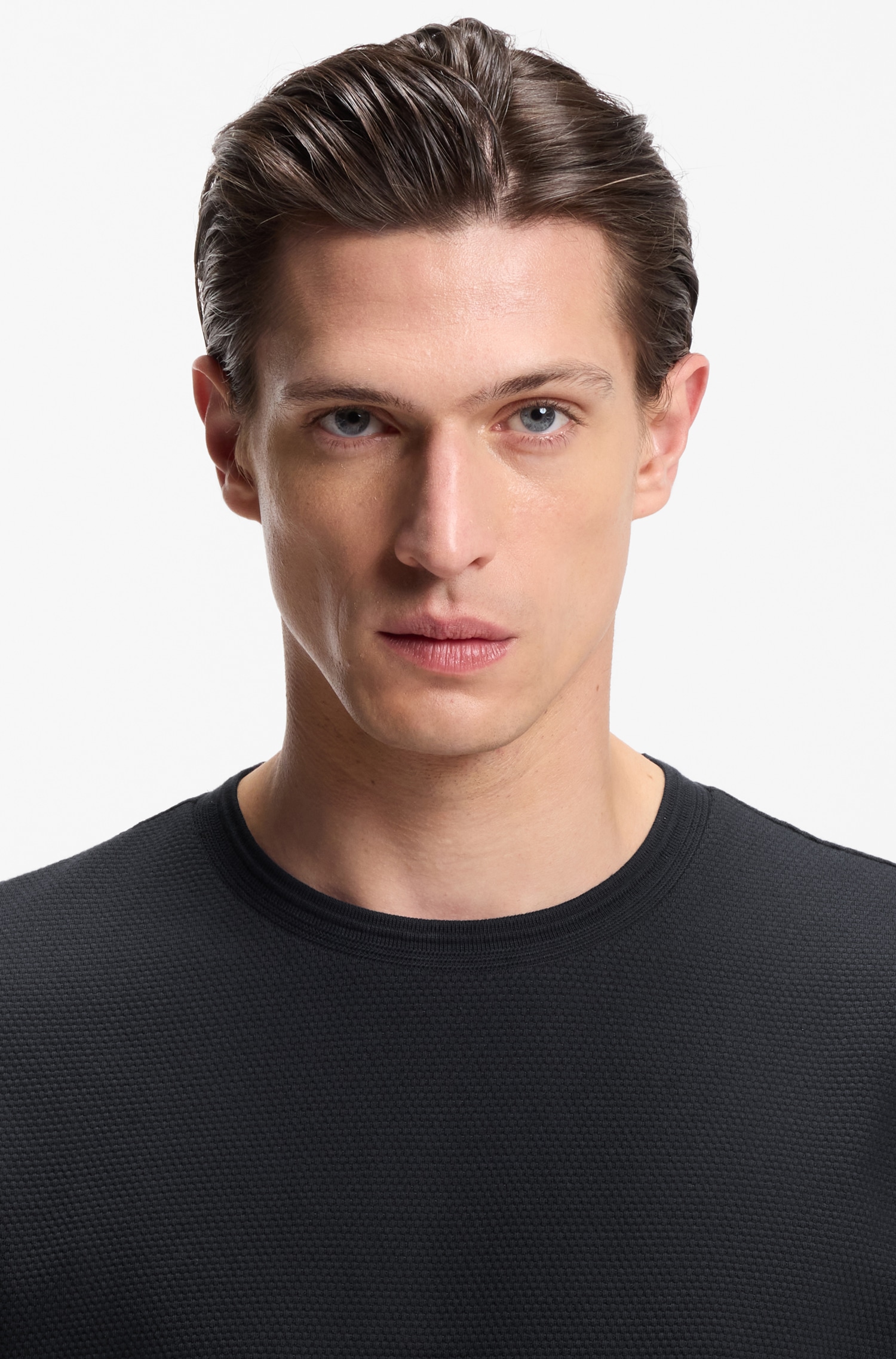 BOSS T-Shirt »Tiburt« mit Jacquard-Struktur, regular fit