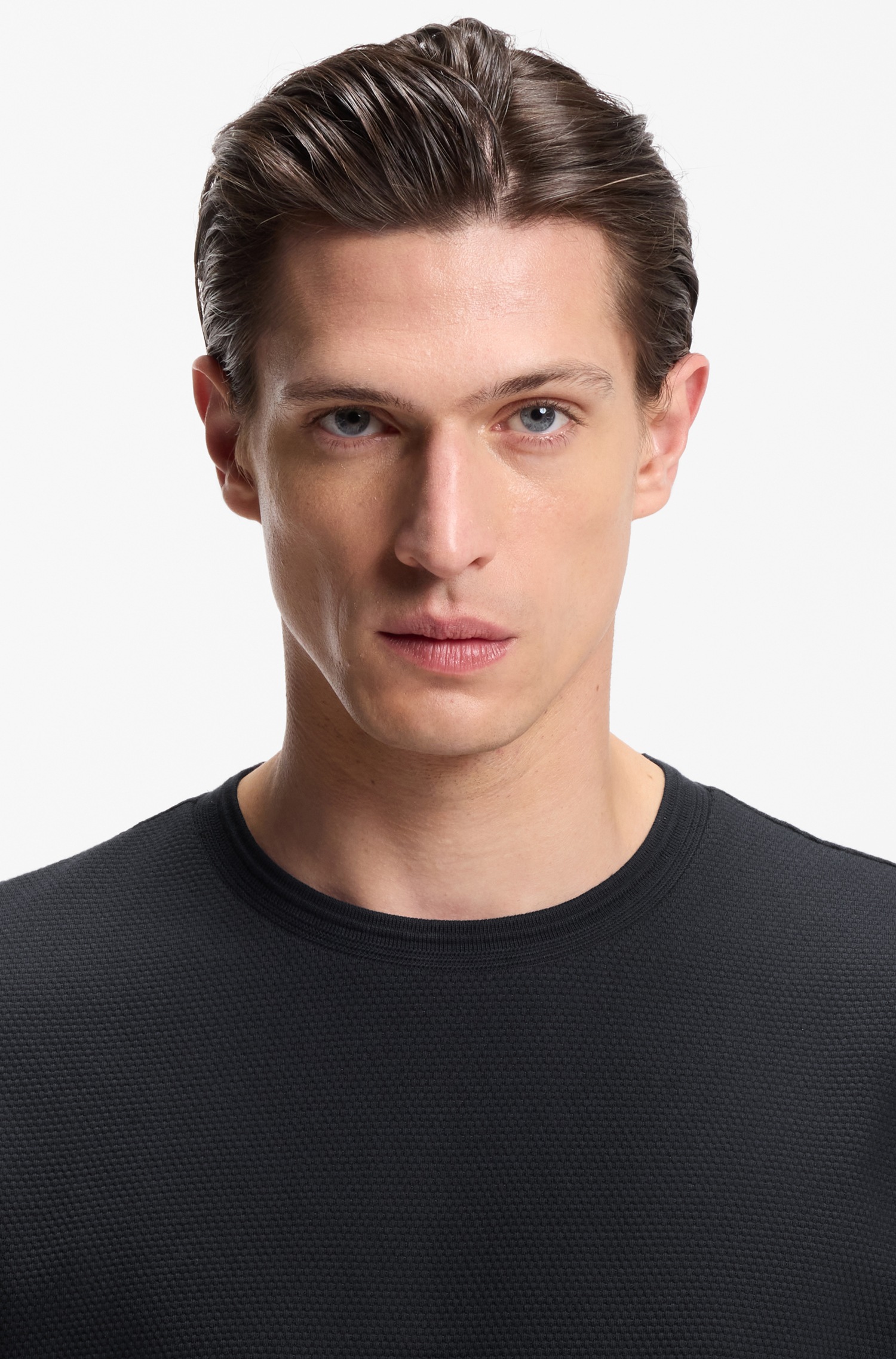 BOSS T-Shirt "Tiburt 240" mit Jacquard-Struktur, regular fit günstig online kaufen