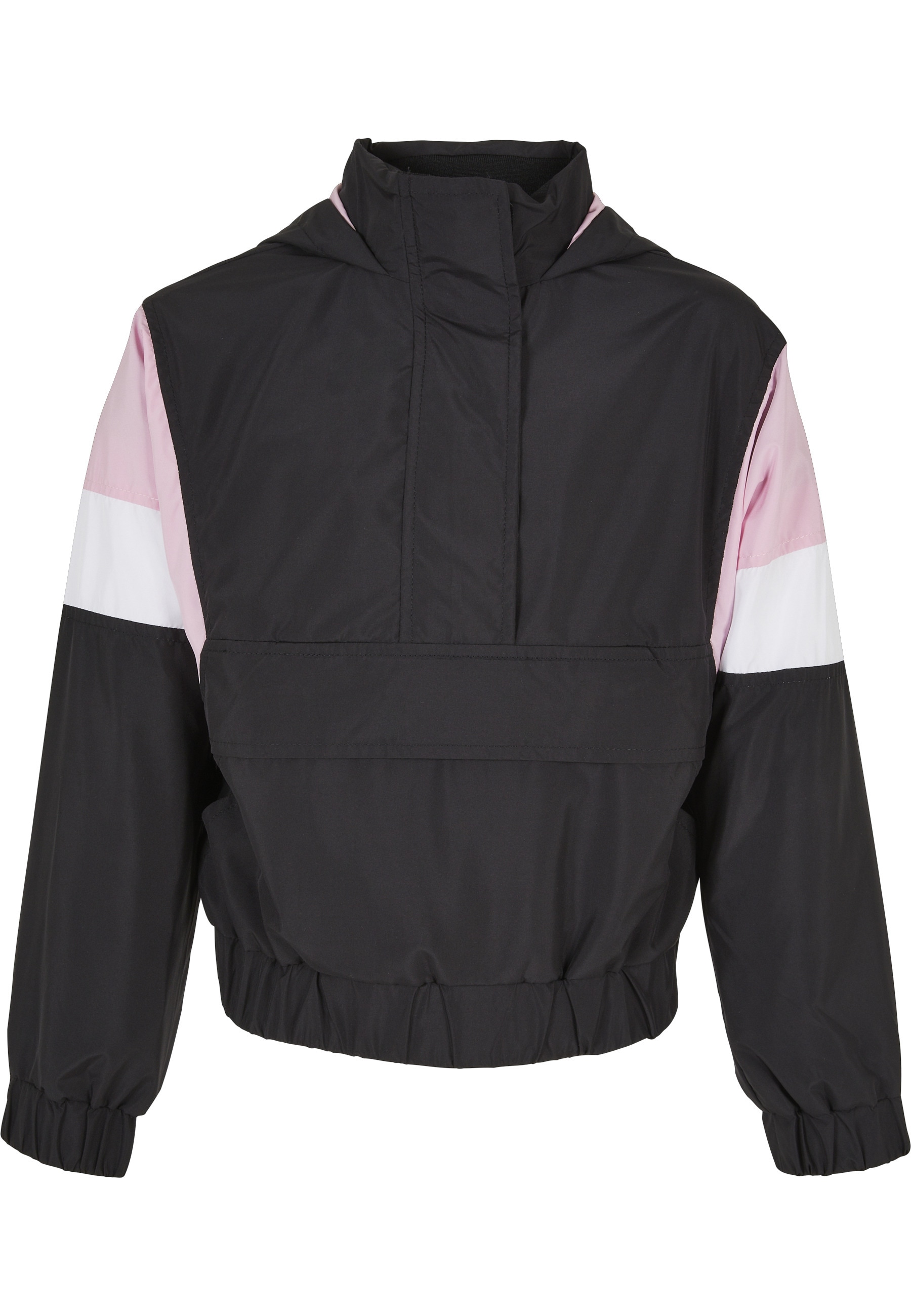 Urban Classics Windbreaker "Urban Classics Damen Girls Light 3-Tone Pull Over Jacket" 1 Stk. Tlg. Mit Kapuze
