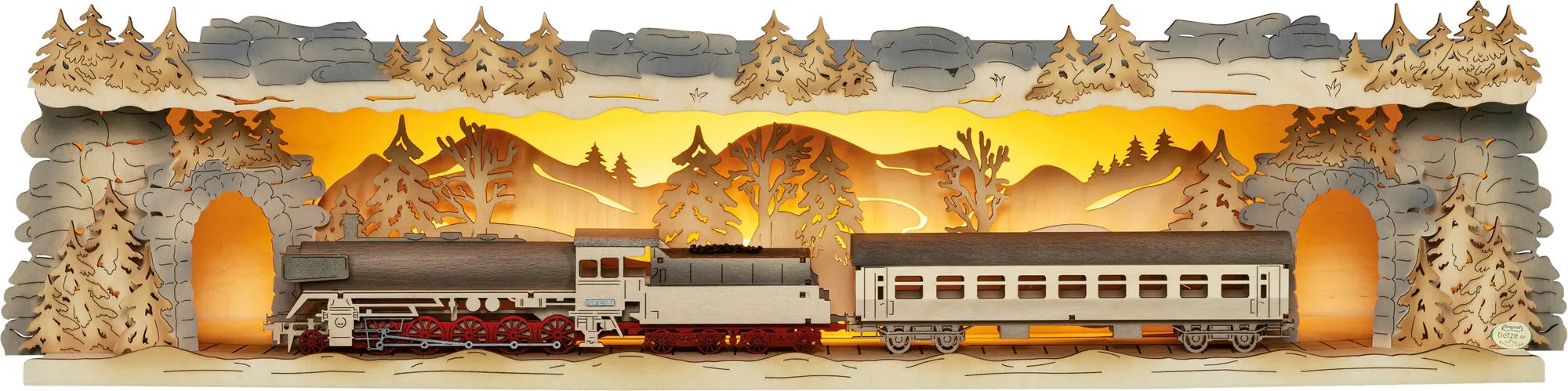 Tietze Erzgebirgsdegn LED Schwibbogen "Erhöhung Eisenbahn im Erzgbirge exkl günstig online kaufen