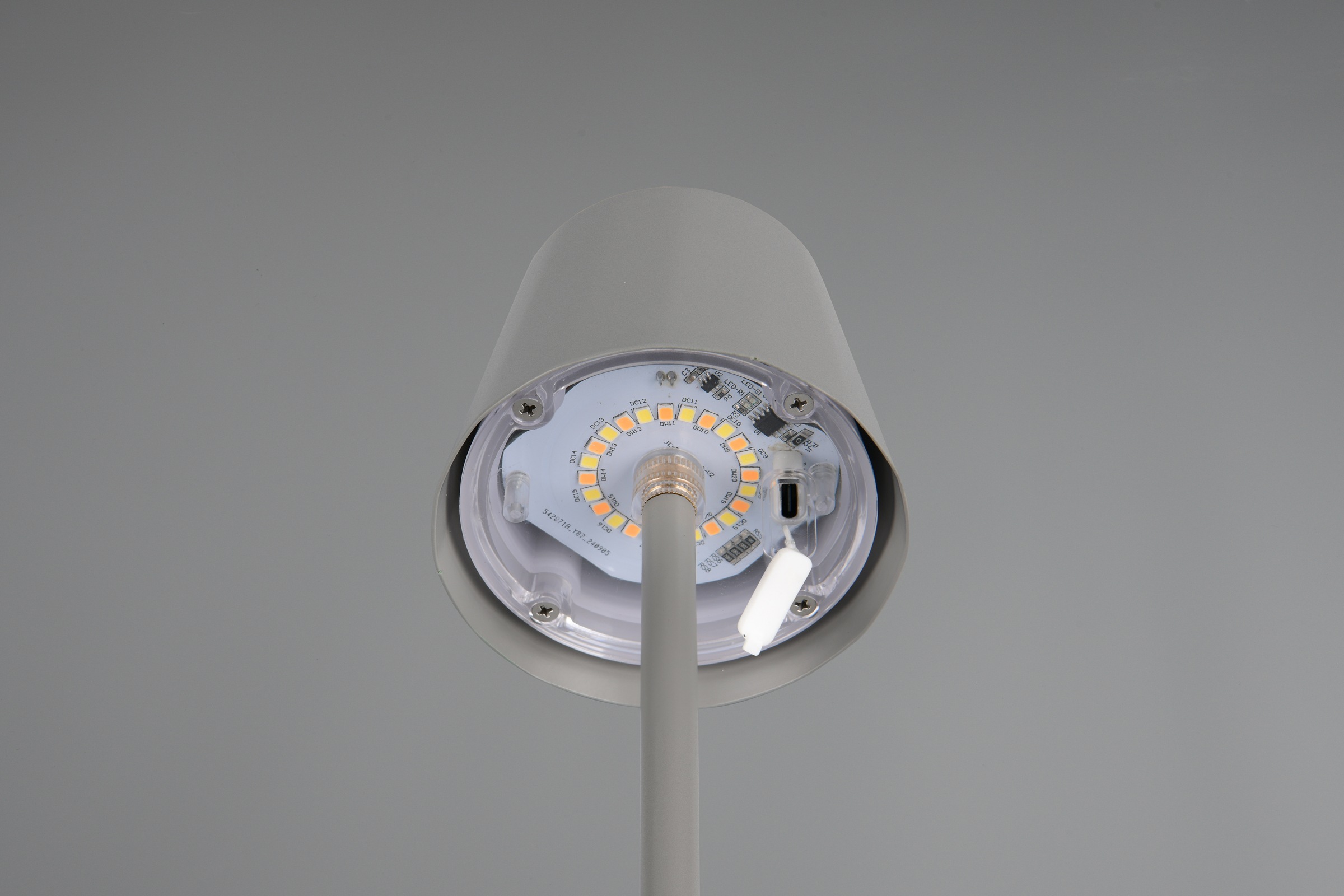 REALITY Leuchten LED Tischleuchte »DIAZ, Outdoor Akku Tischlampe Höhe 21 cm Ø 8,5 cm, IP44, Touchdimmer«, 1 flammig, Leuchtmittel LED-Board | LED fest integriert, CCT Lichtfarbe einstellbar 2700-6500K, 160 Lumen, 1,6W, USB Anschluss