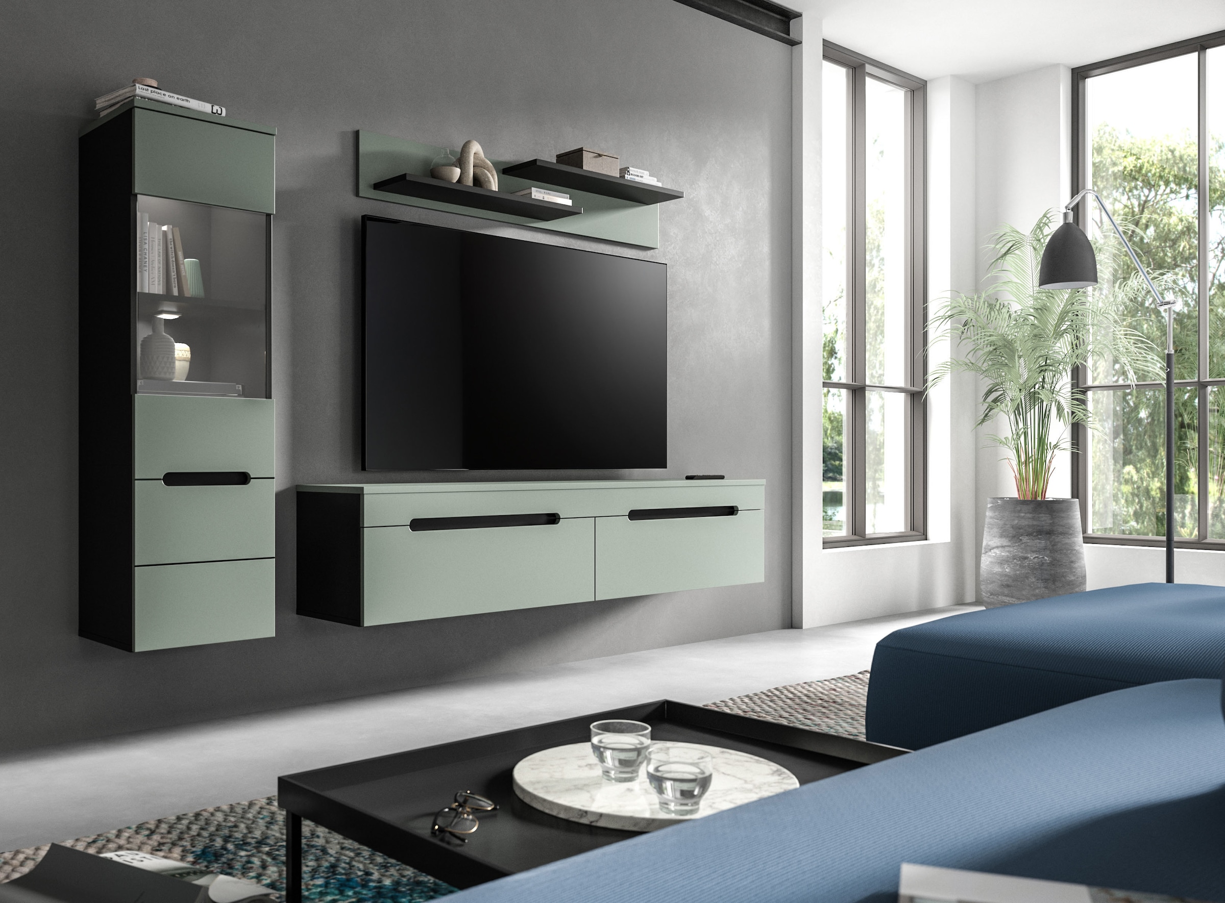 INOSIGN Wohnwand "REHAT, TOPSELLER, 3-teilig, inkl. Beleuchtung, stehend od günstig online kaufen