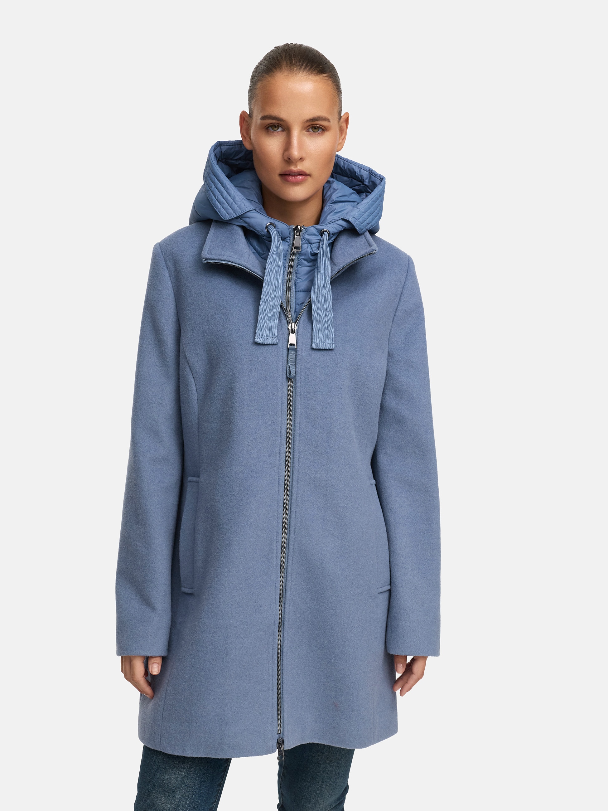 MANISA Wolljacke, mit Kapuze, mit herausnehmbarer Kapuze günstig online kaufen