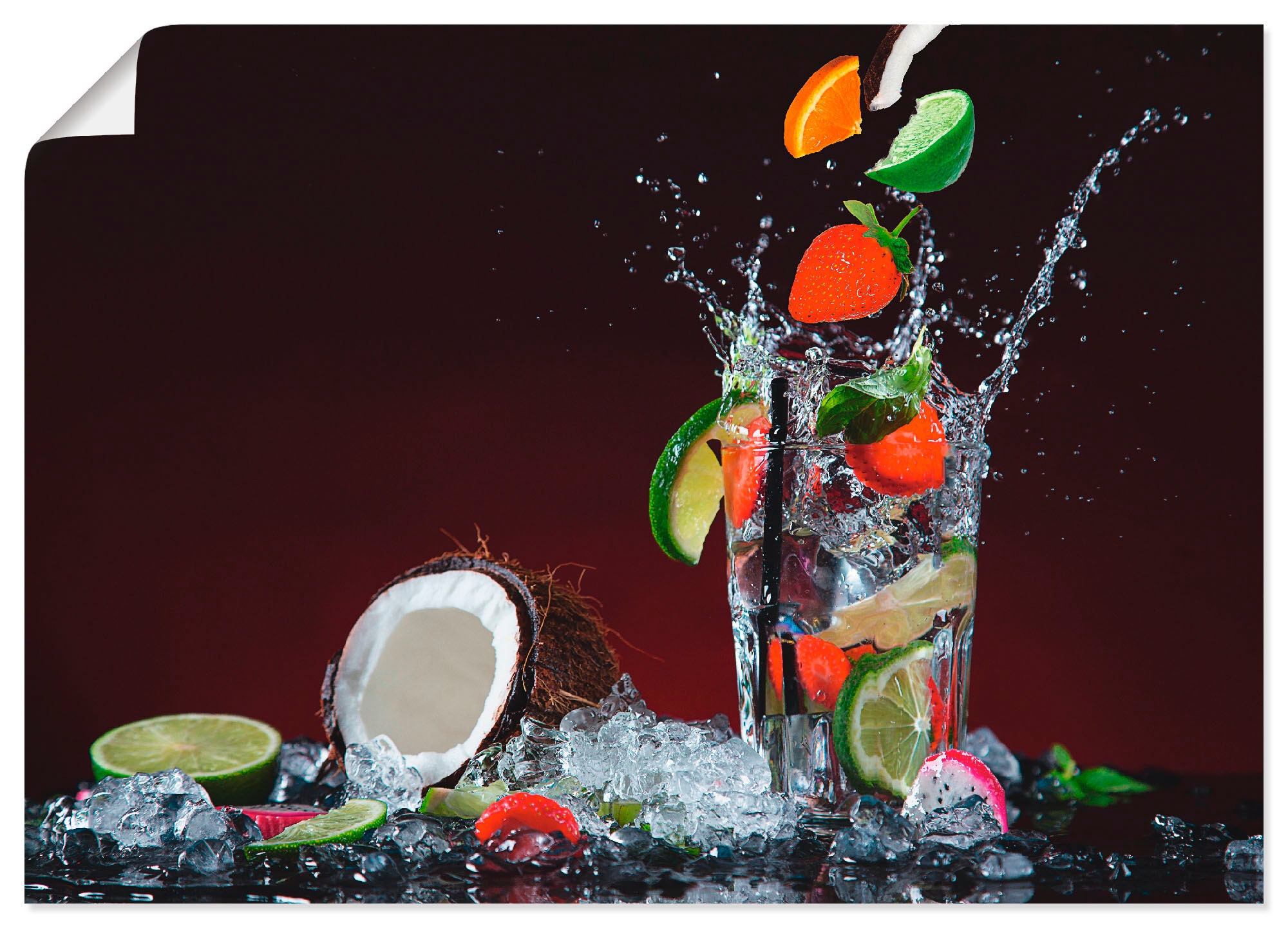 Artland Poster »Frischer Fruchtcocktail II« Ge...