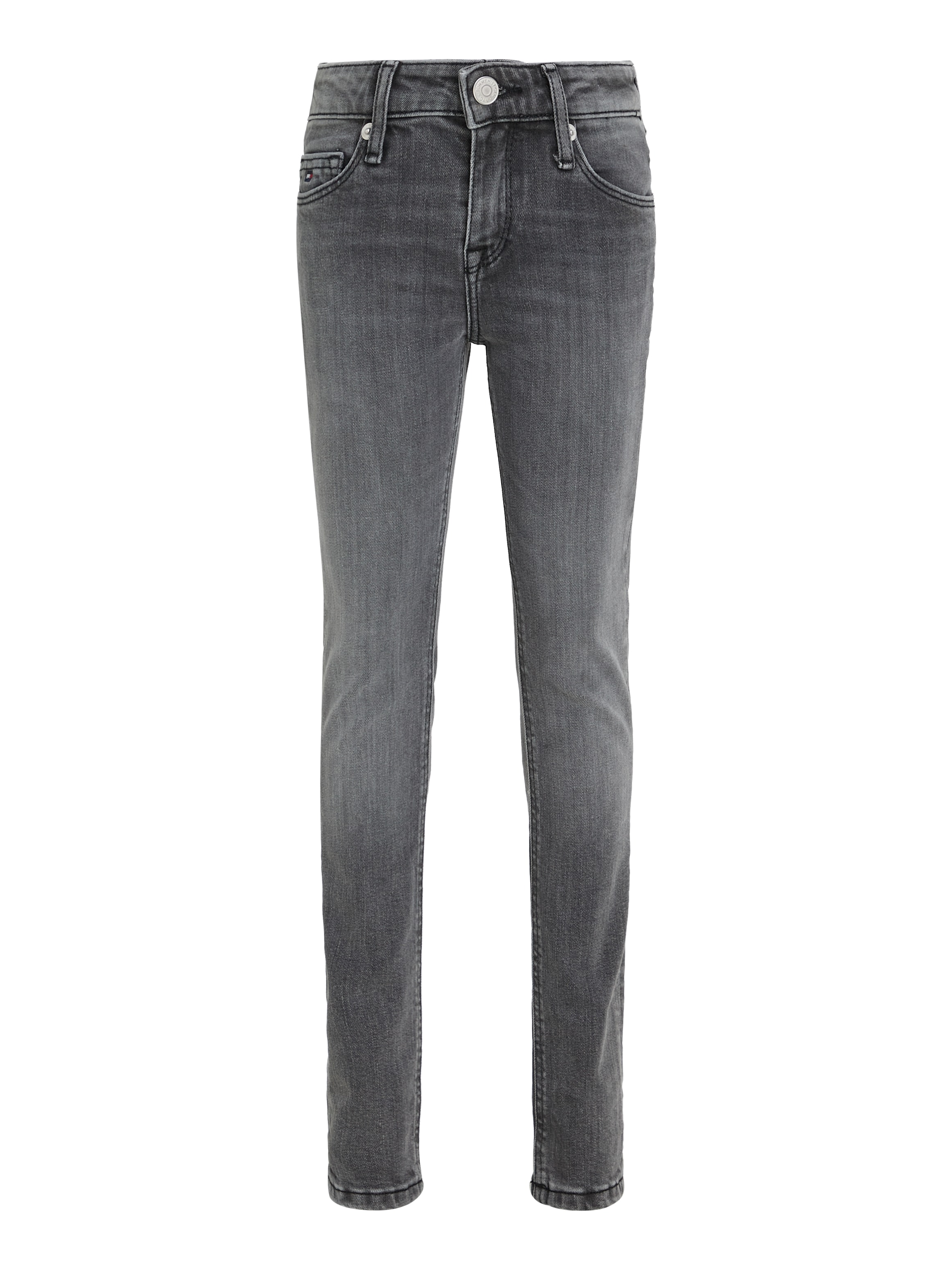 Tommy Hilfiger Skinny-fit-Jeans »NORA SKINNY MID GREY WASH DENIM«, Kinder bis 16 Jahre mit Logoprägung