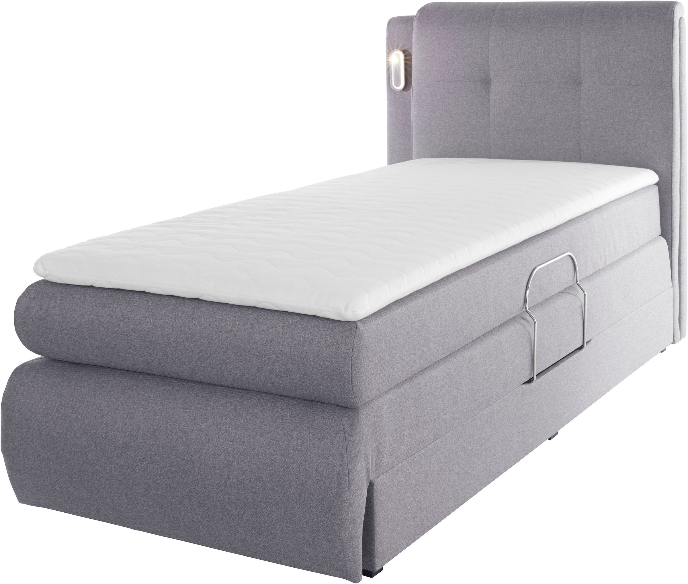 COLLECTION AB Boxspringbett »Borna«, inklusive Bettkasten, LED-Beleuchtung und Topper