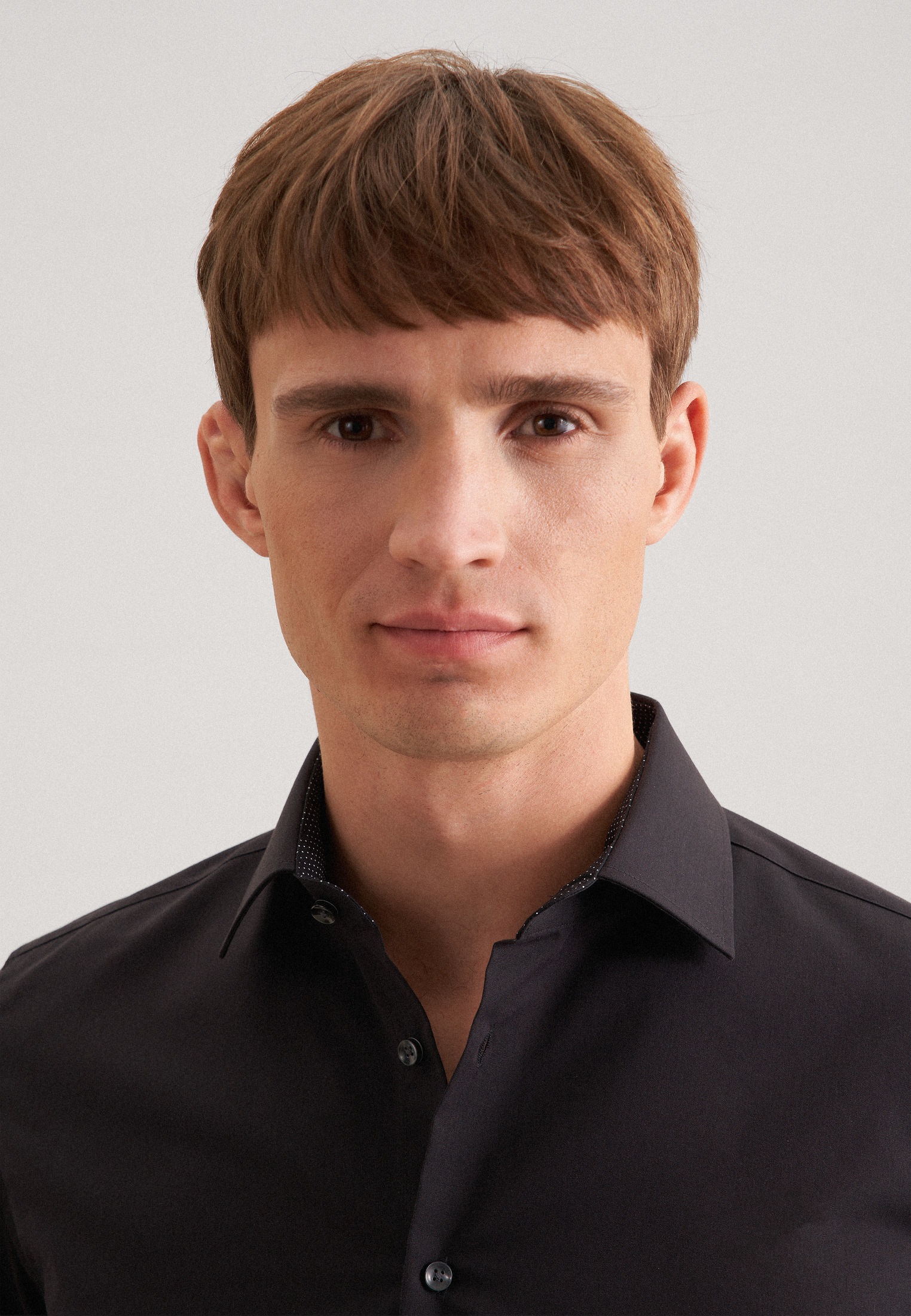 Thumbnail - seidensticker Businesshemd "Schwarze Rose" Shaped 1/1 Kentkragen Uni