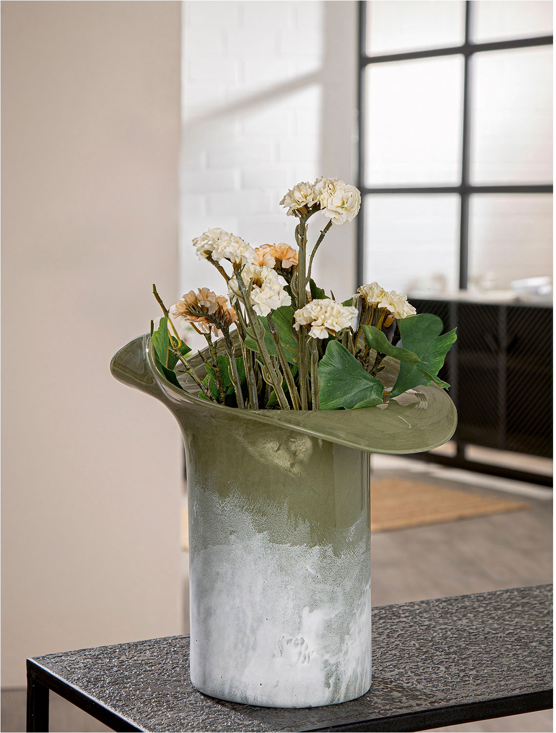 GILDE Tischvase "Vase Ambos grün" günstig online kaufen