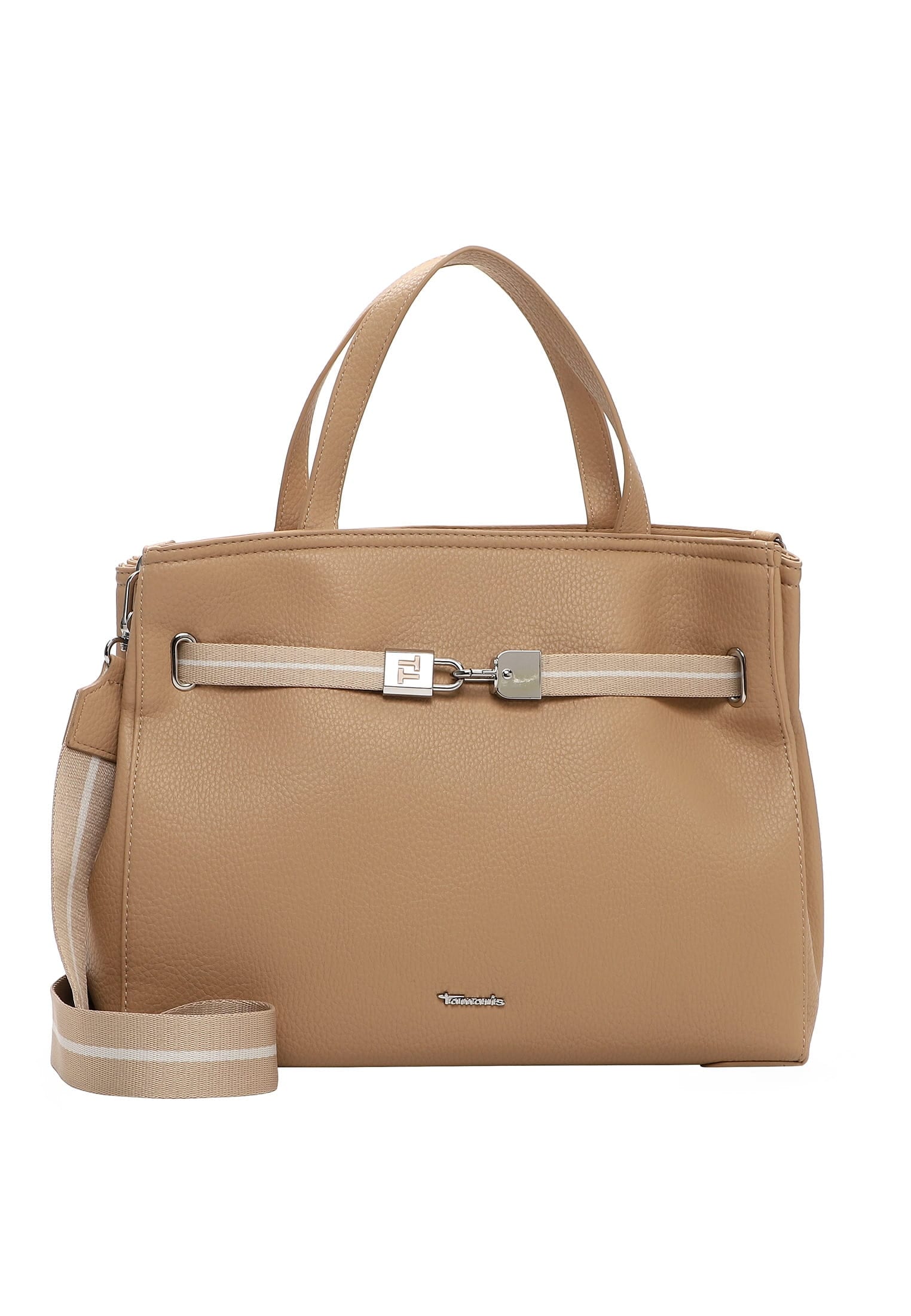 Shopper TAMARIS "Shopper TAS Kirima", Damen, Gr. B/H/T: 34cm x 27cm x 15cm 0, beige (sand 420), Polyurethan, Taschen Shopper