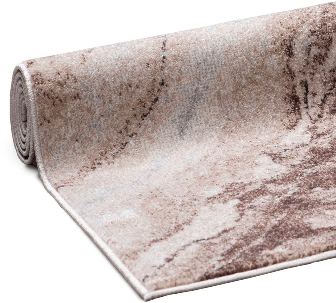 my home Teppich »Sonnenhang«, rechteckig, 9 mm Höhe, mit besonders weichem Flor, Kurzflor, modernes Marmor Design
