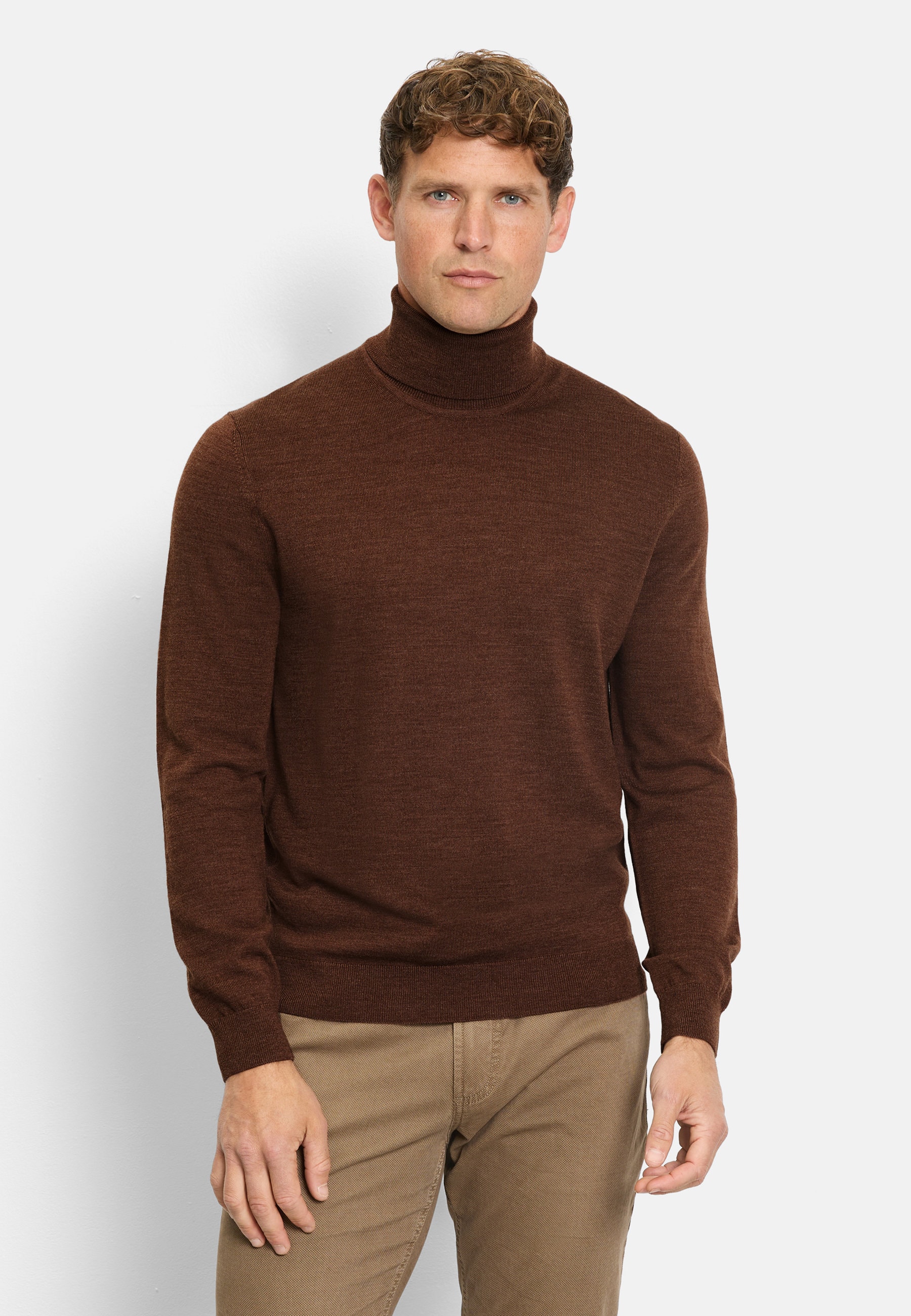 OLYMP "OLYMP Casual Strick, Rollkragen"