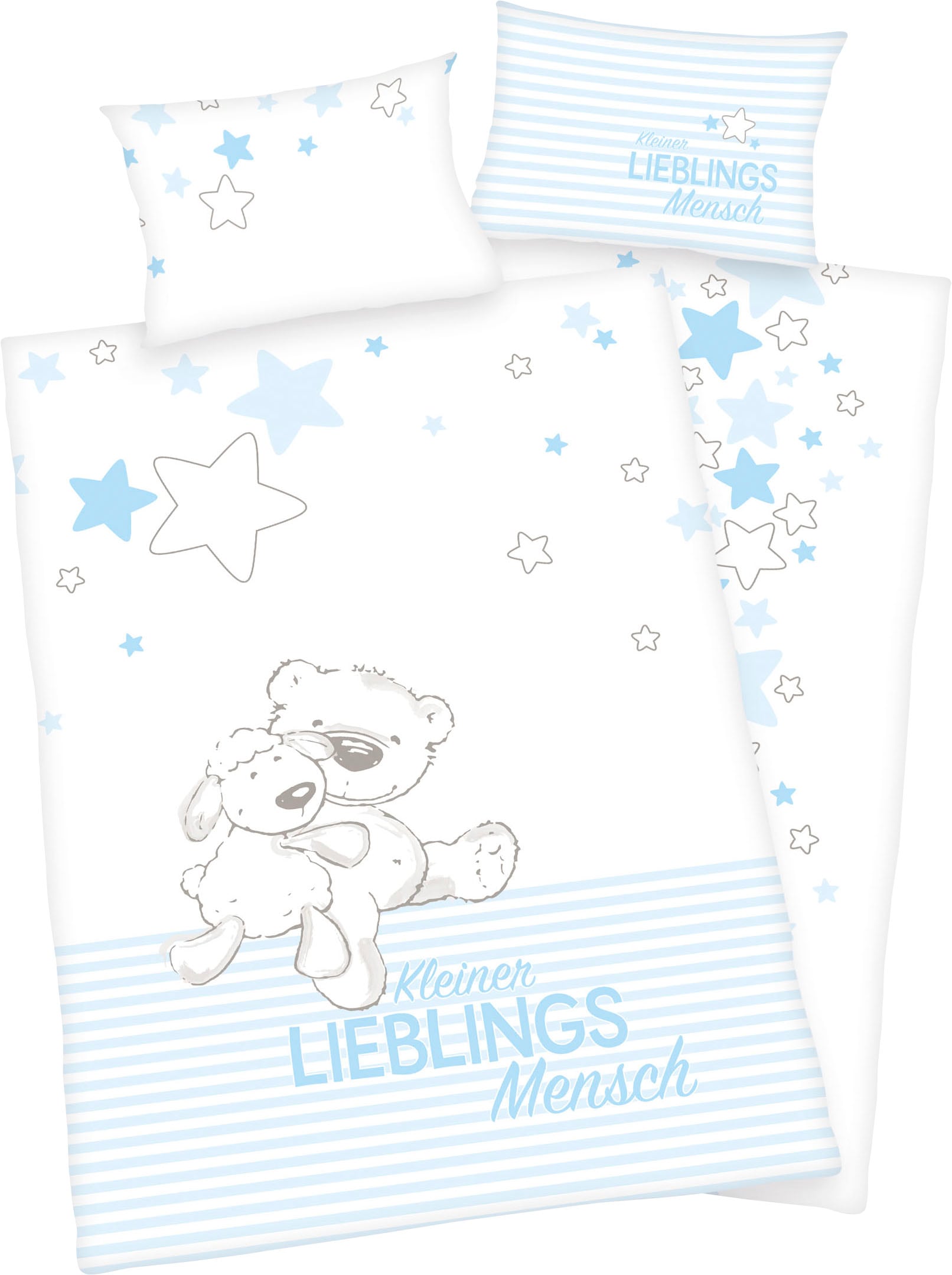 Baby Best Babybettwäsche "Kleiner Lieblingsmensch", mit niedlichem Teddy-Motiv und Schriftzug