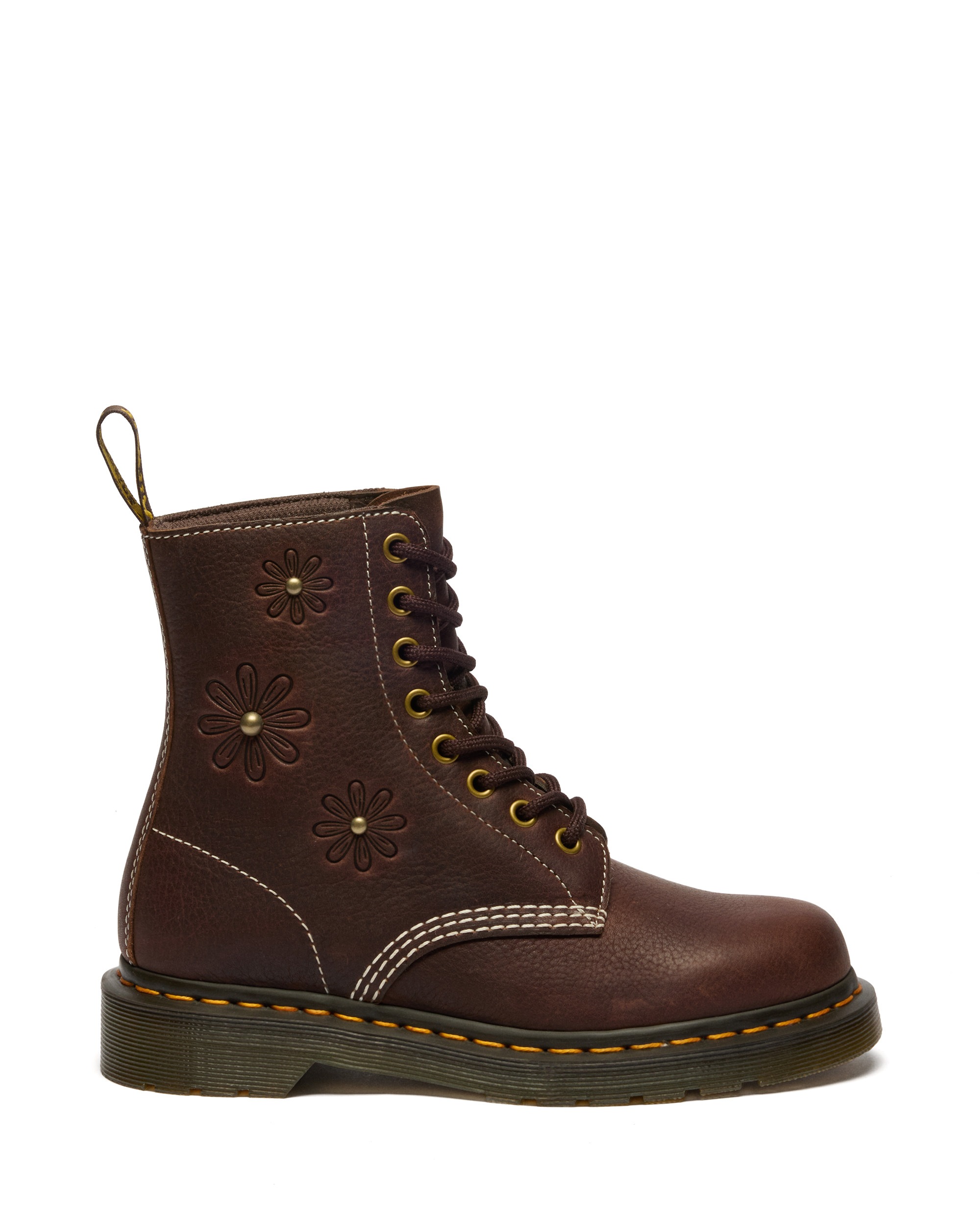 Dr. Martens 1460 Pascal Boots Brown Flower Grizzly Size 39 3