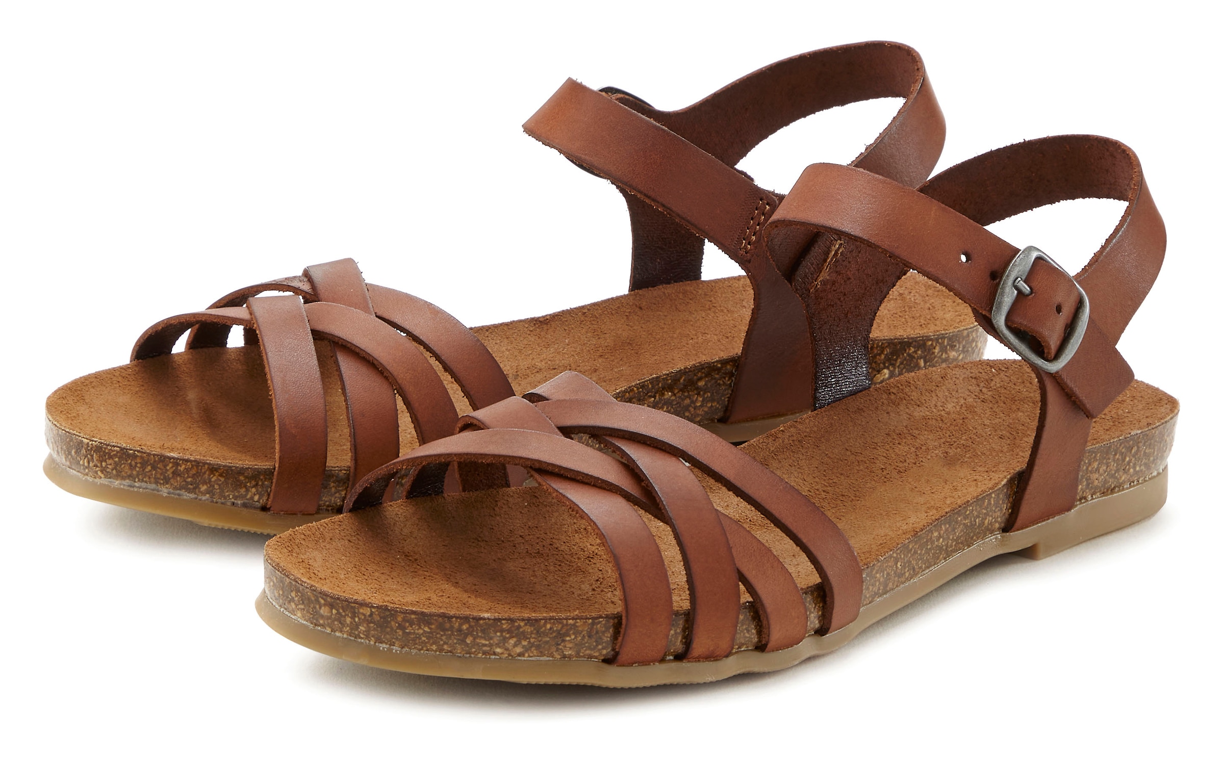 LASCANA Sandale "Sandalette, Sommerschuh", aus Leder günstig online kaufen