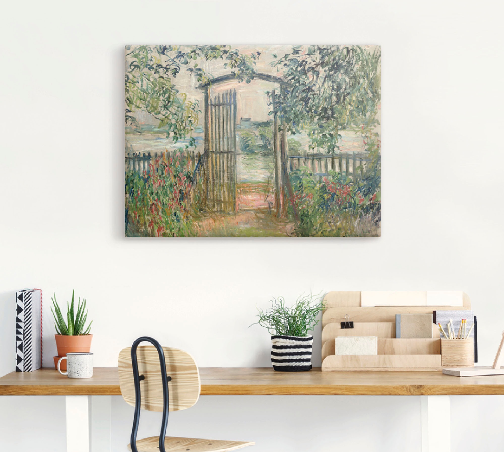Artland Wandbild »Das Gartentor in Vetheuil«, Garten, (1 St.), als Leinwandbild, Poster in verschied. Größen