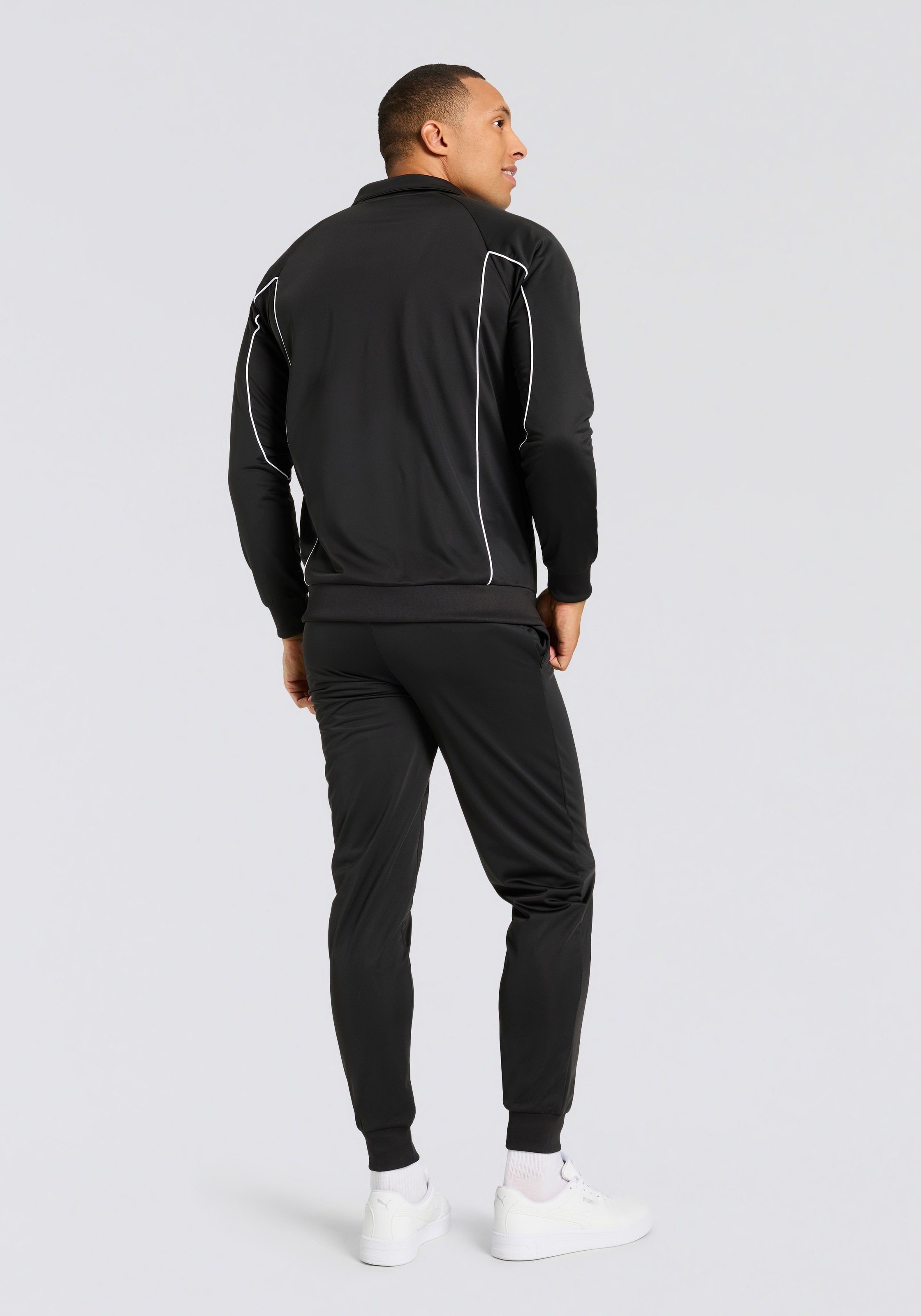PUMA Trainingsanzug "POLY PIPING SUIT" 2 Stk. zweiteilig, mit Paspeldetails günstig online kaufen