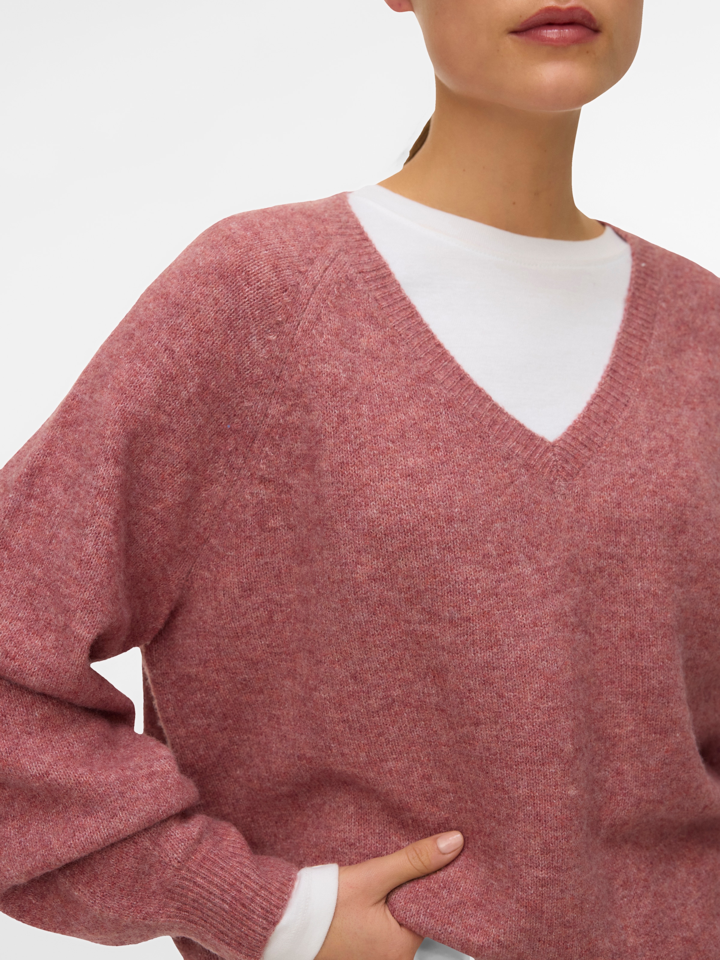 Vero Moda V-Ausschnitt-Pullover »VMLEAF LS LONG V-NECK PULLOVER«
