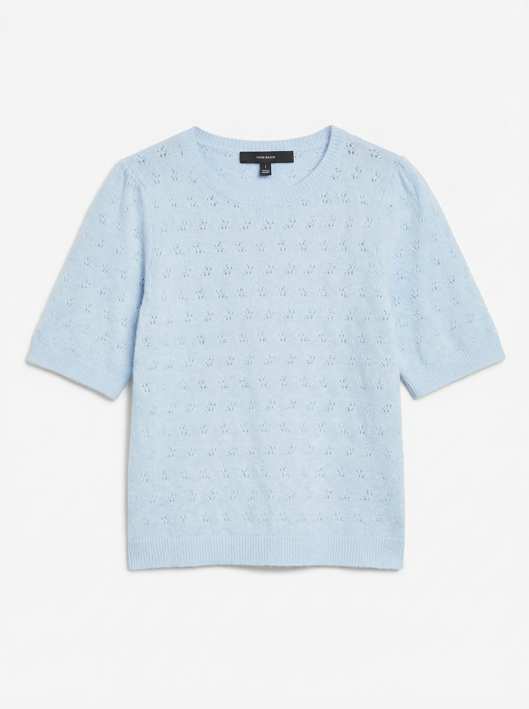 Vero Moda Kurzarmpullover »VMDOFFY STITCH 2/4 O-NECK PULLOVER NOOS« Materialmix, regular fit