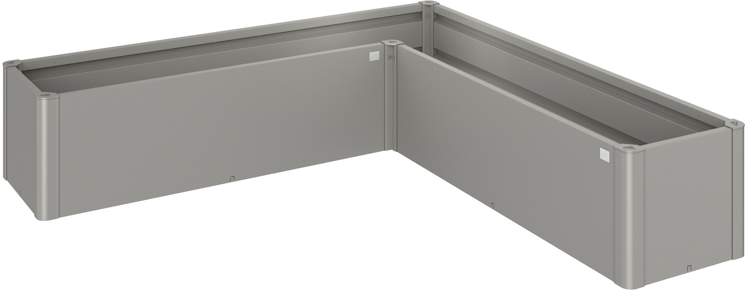 Biohort Hochbeet "BELVEDERE L-Form mini 2, verschiedene Farben" 201x201x45 cm, extrem langlebig, aus Metall
