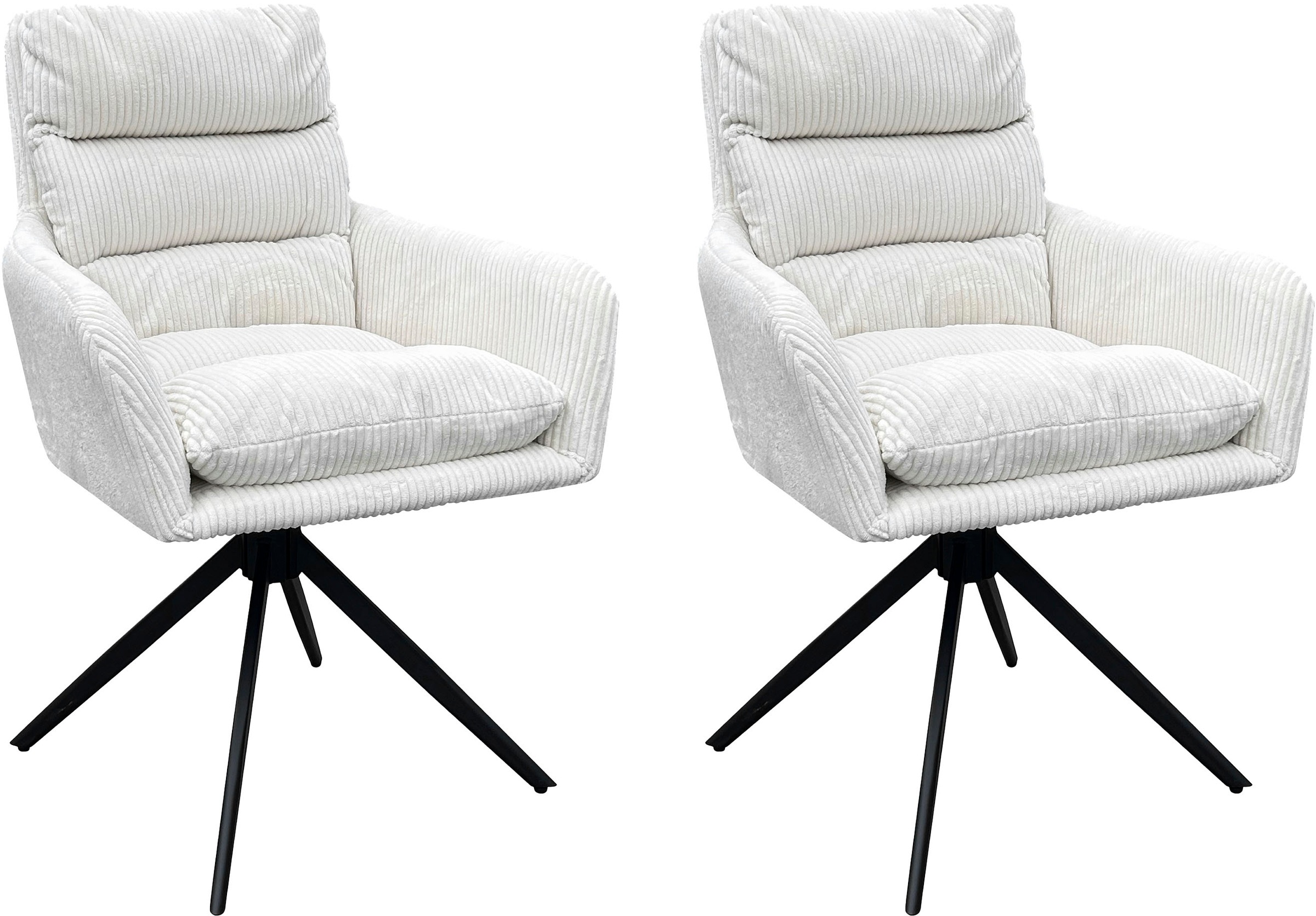 byLIVING Esszimmerstuhl "Pura" (Set) 2 Stk.Sitzschale 360drehbar, Metall sc günstig online kaufen