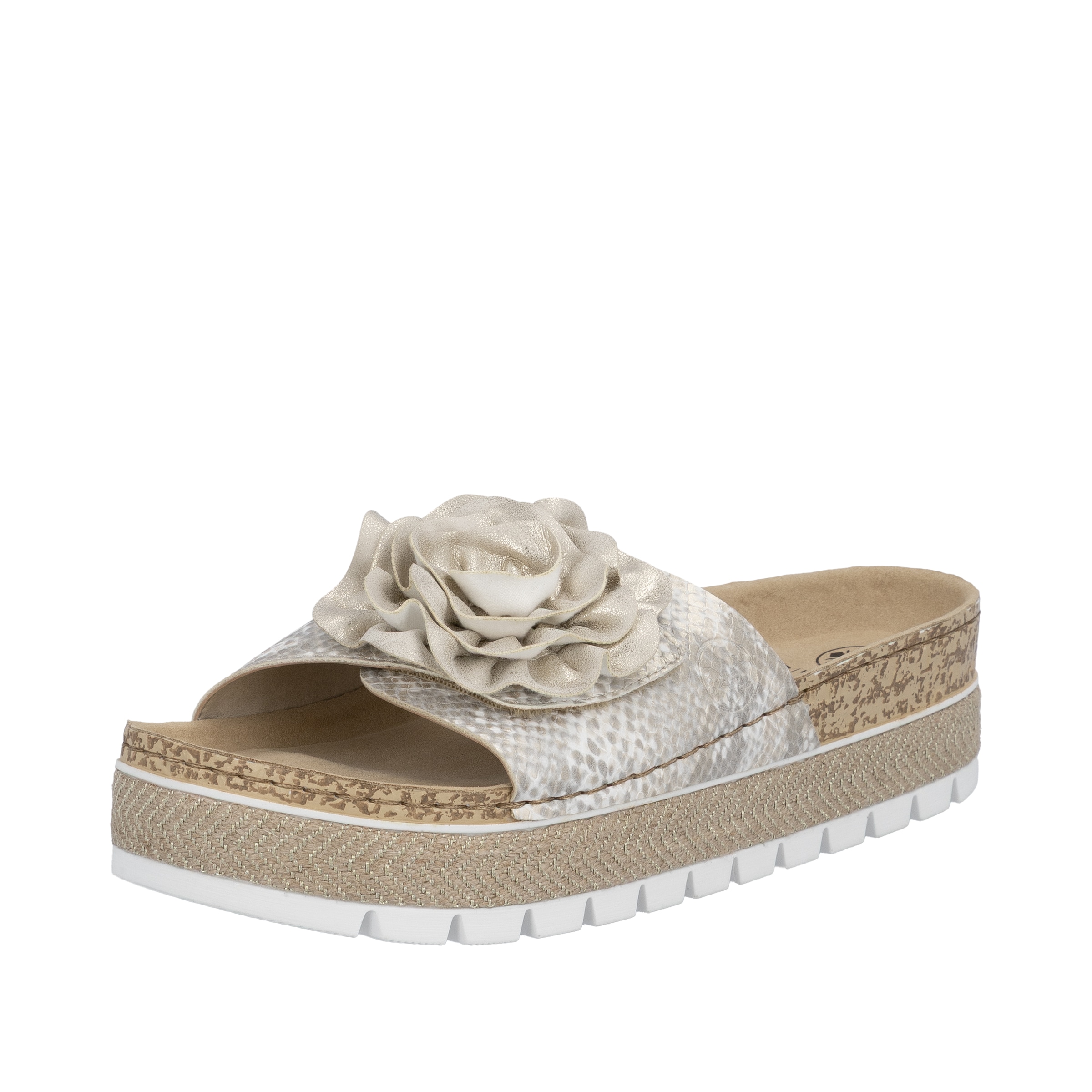 Rieker Pantolette Sommerschuh, Schlappen mit modischem Plateau günstig online kaufen