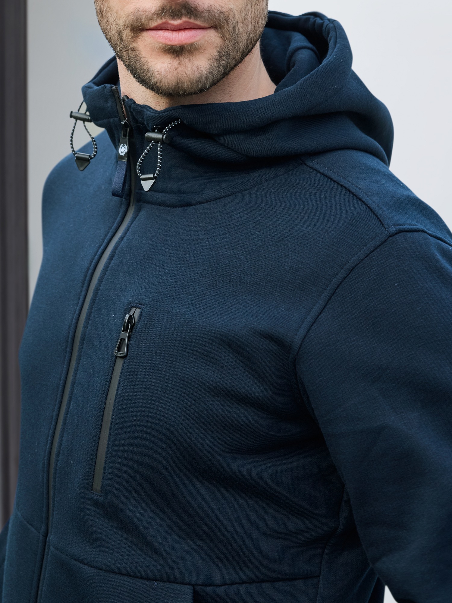 LERROS Kapuzensweatjacke »Sweatjacke im Hoodie-Look aus Mischgewebe«