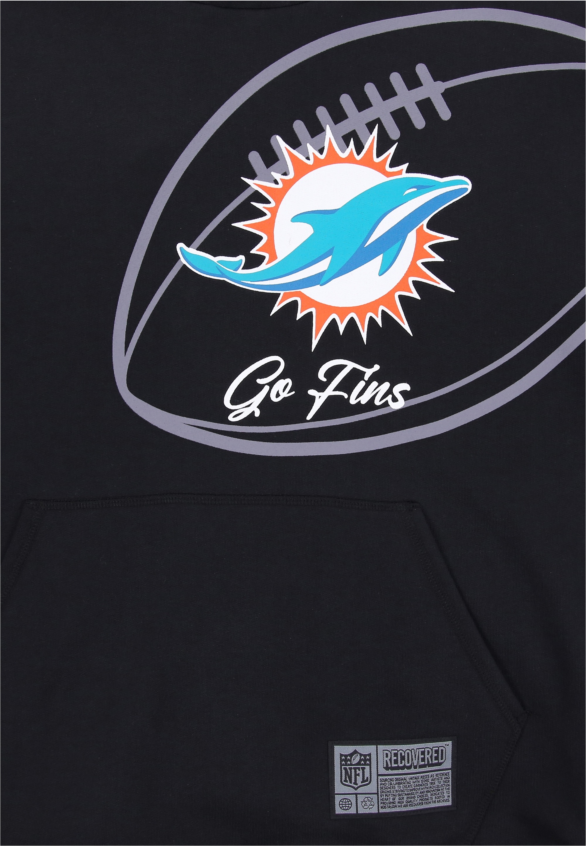 Recovered Kapuzensweatshirt »NFL Dolphins Go Fins«, für alle Miami Dolphins-Fans
