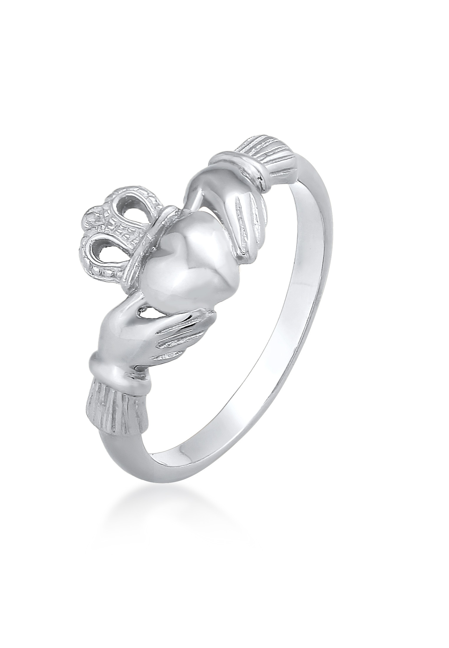 Elli Silberring »Ring Claddagh Herz Krone Königlich 925 Silber«