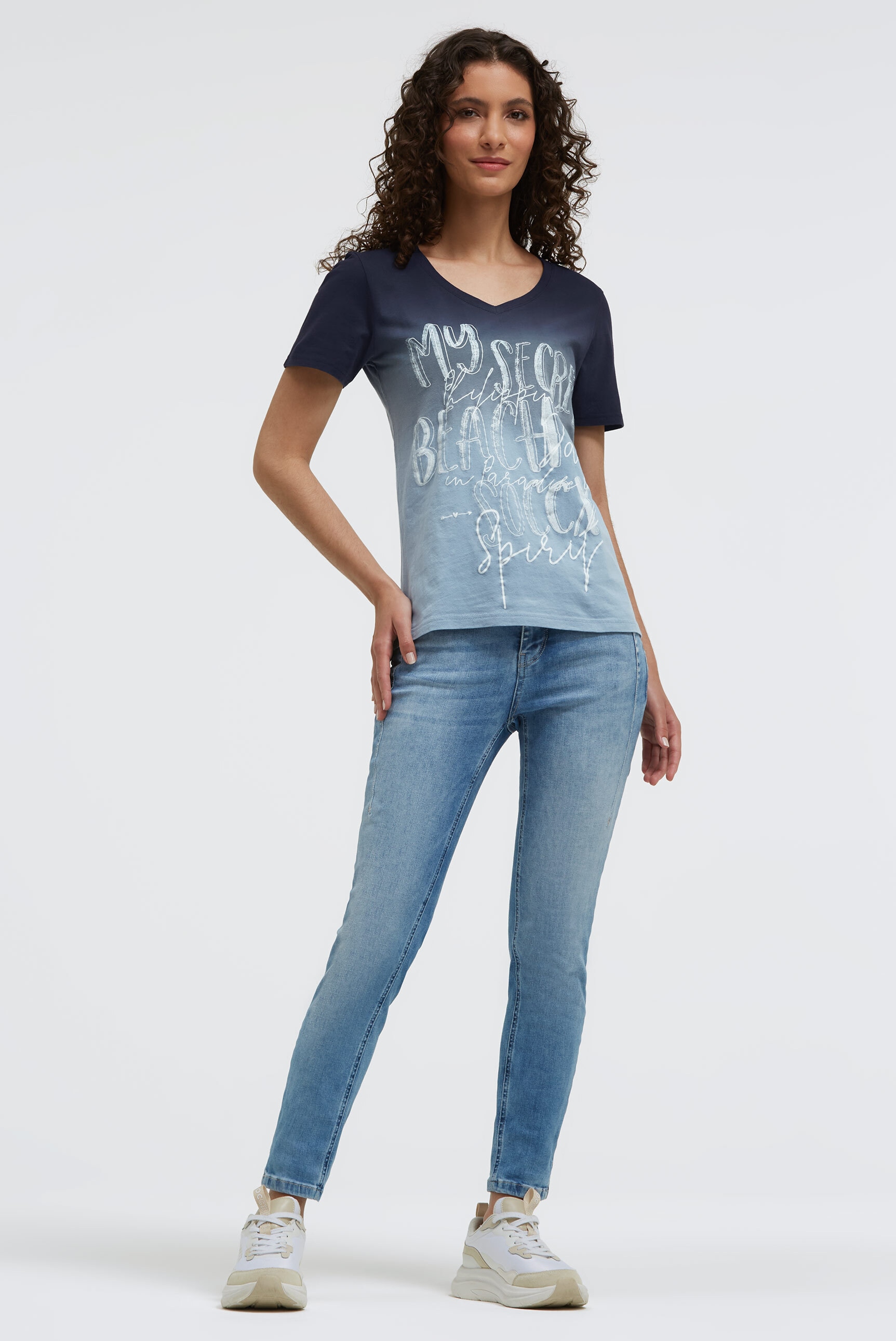 SOCCX V-Shirt aus Baumwolle