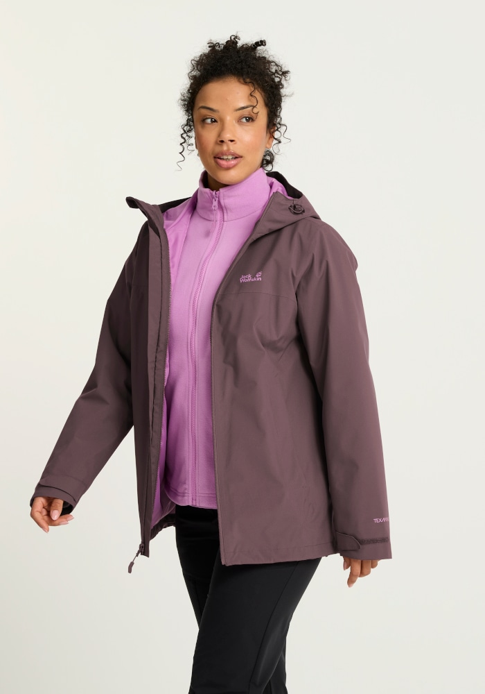 Jack Wolfskin 3-in-1-Funktionsjacke "MOONRISE 2 3IN1 JKT W" 3-in-1-Funktionsjacke, für Wandern und andere Outdoor-Aktivitäten