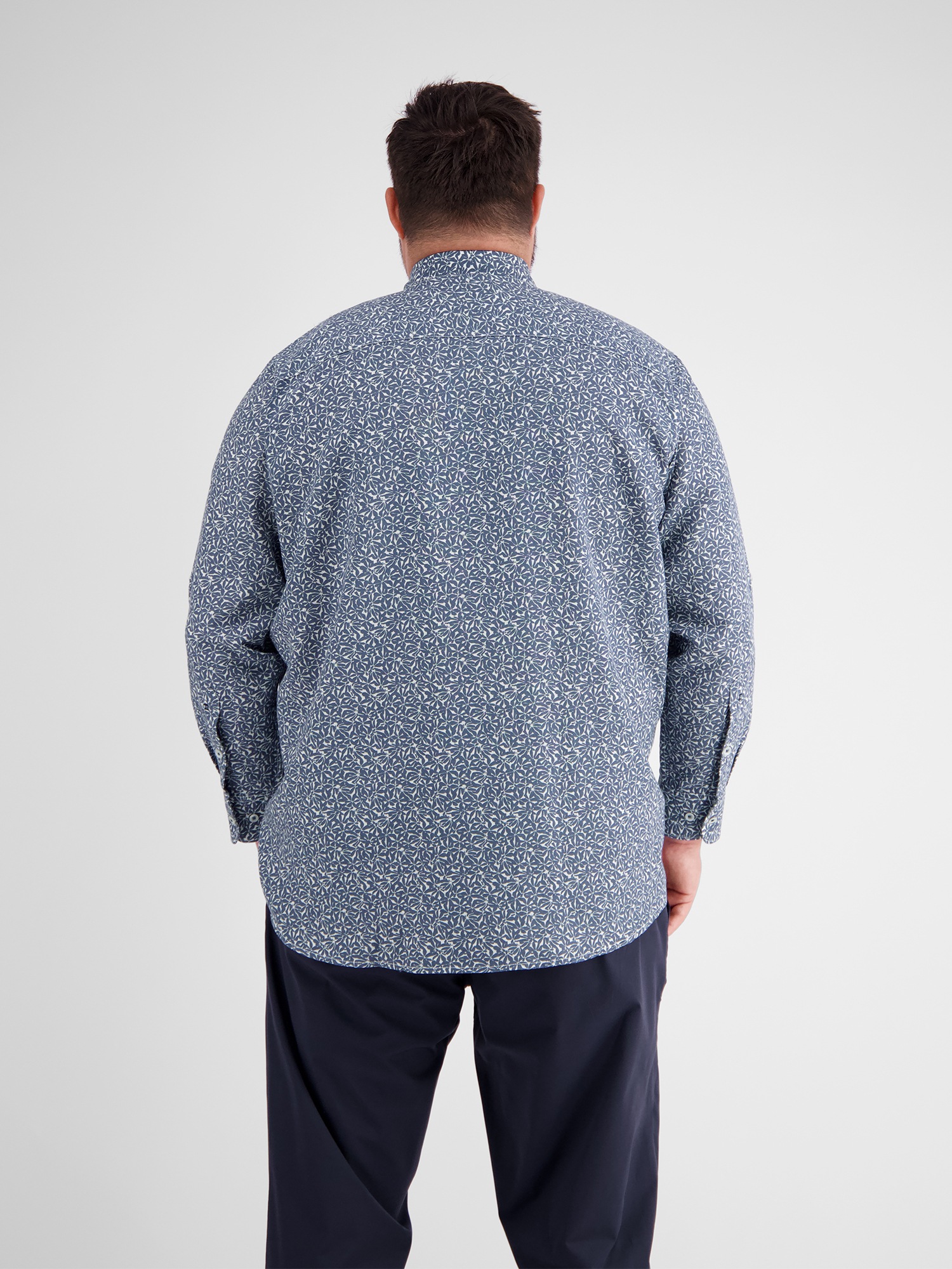 LERROS Langarmhemd "LERROS Herrenhemd in Übergrößen, floral bedruckt" günstig online kaufen
