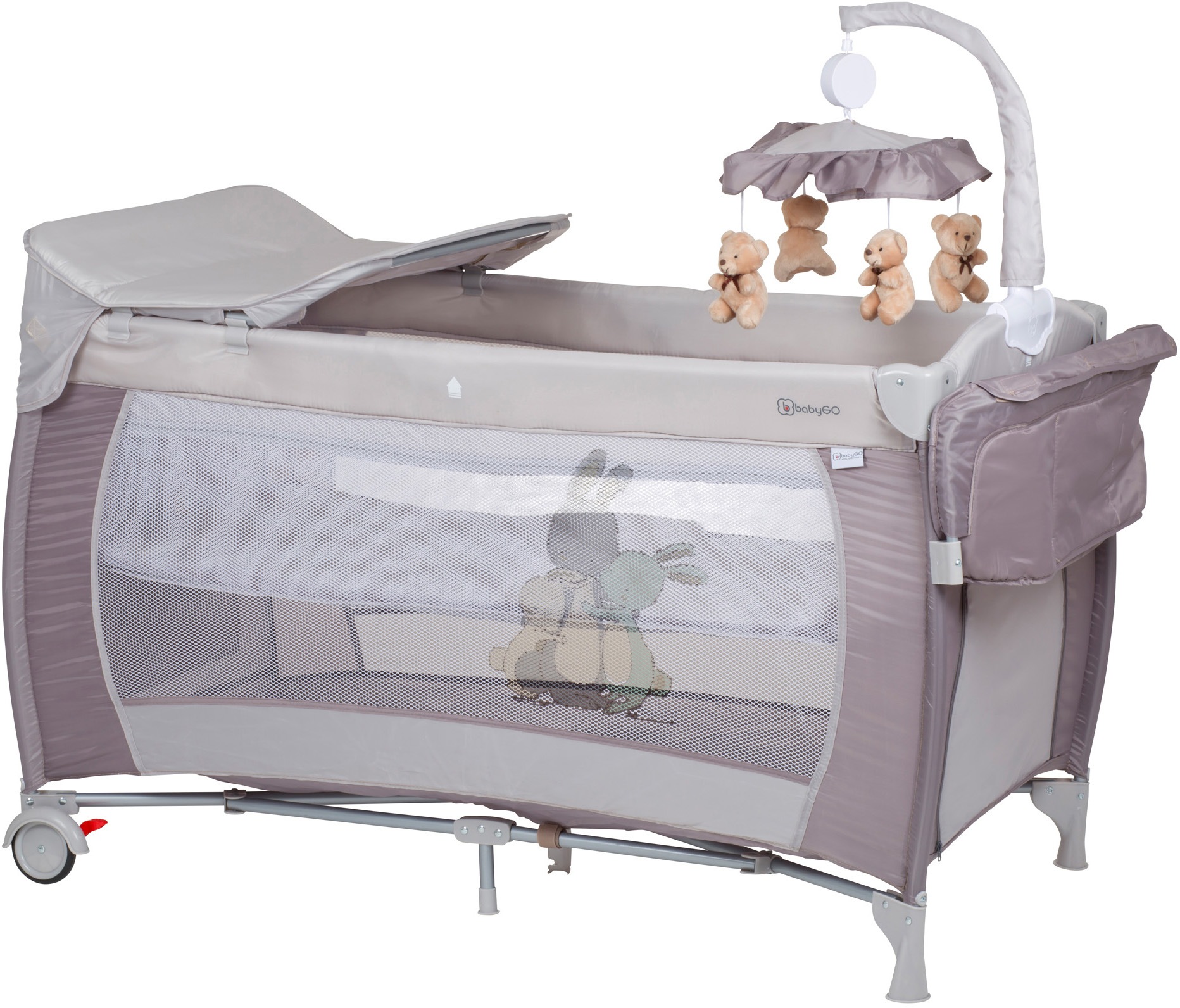 BabyGo Baby-Reisebett "Sleeper Deluxe, beige" mit Musik-Mobile günstig online kaufen