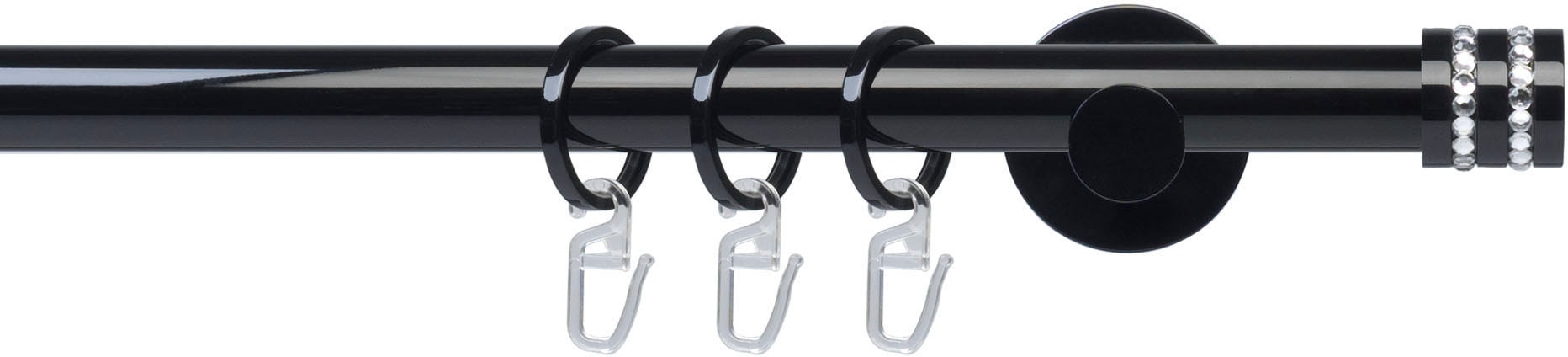 Liedeco Gardinenstange "Fertigstilgarnitur 20 mm Piano Miami" Ø 20 mm 1 läu günstig online kaufen