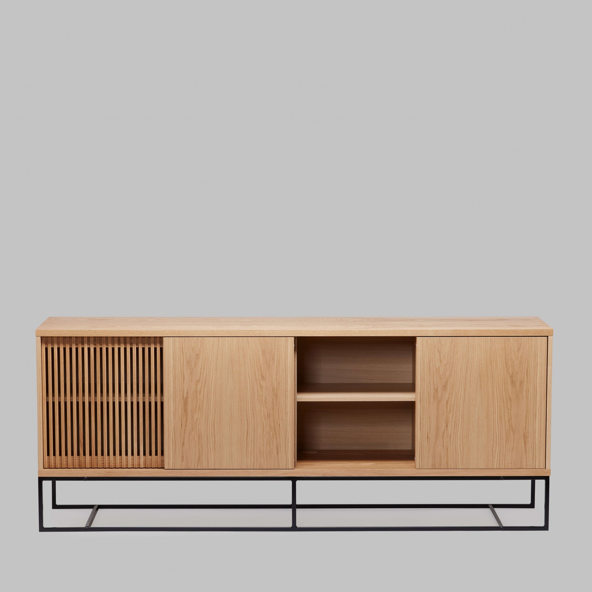 Woodman Sideboard »Ende«, teilmassiv, Metallfüße, Breite 188 cm