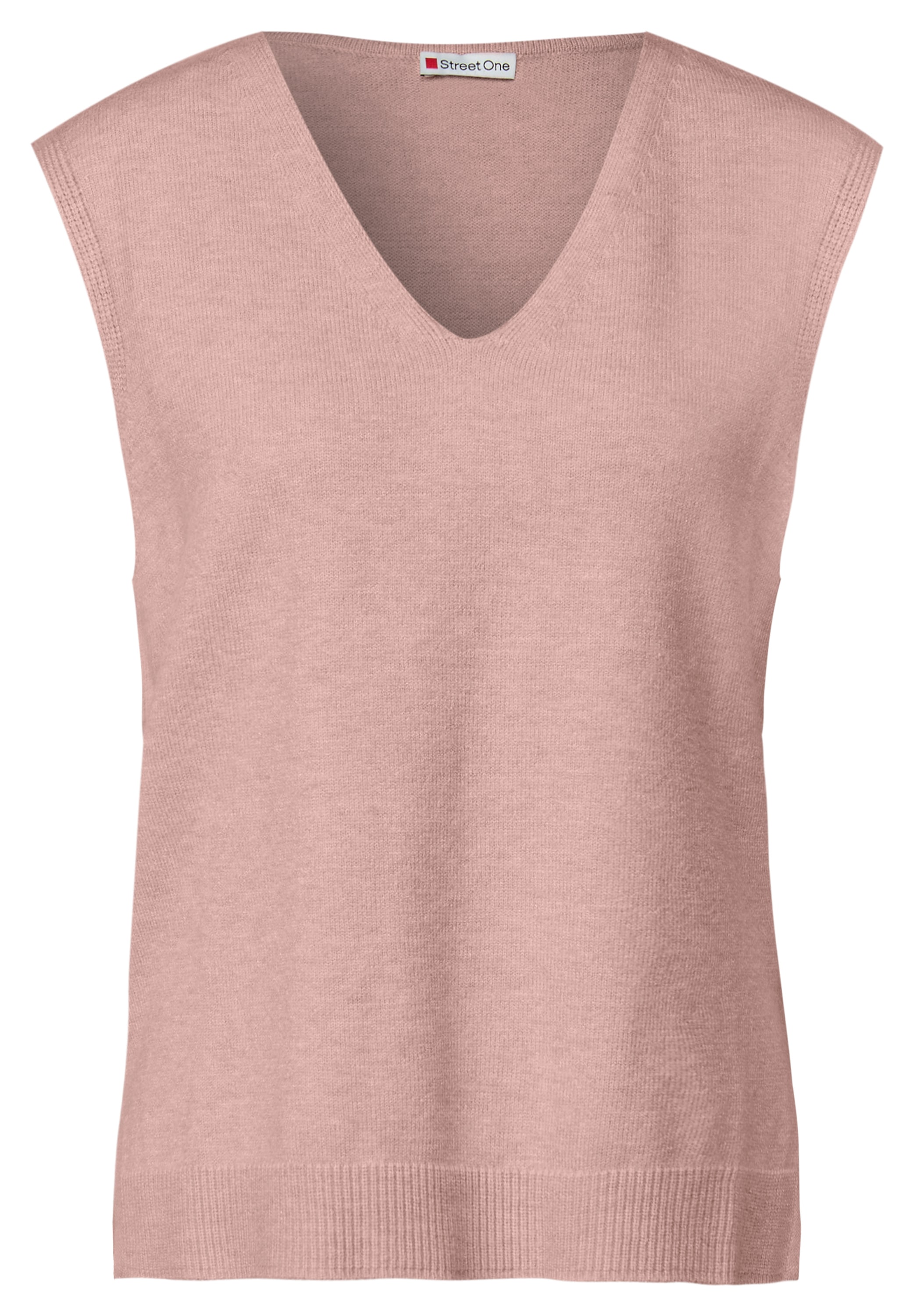 STREET ONE Kurzarmpullover, aus softem Materialmix