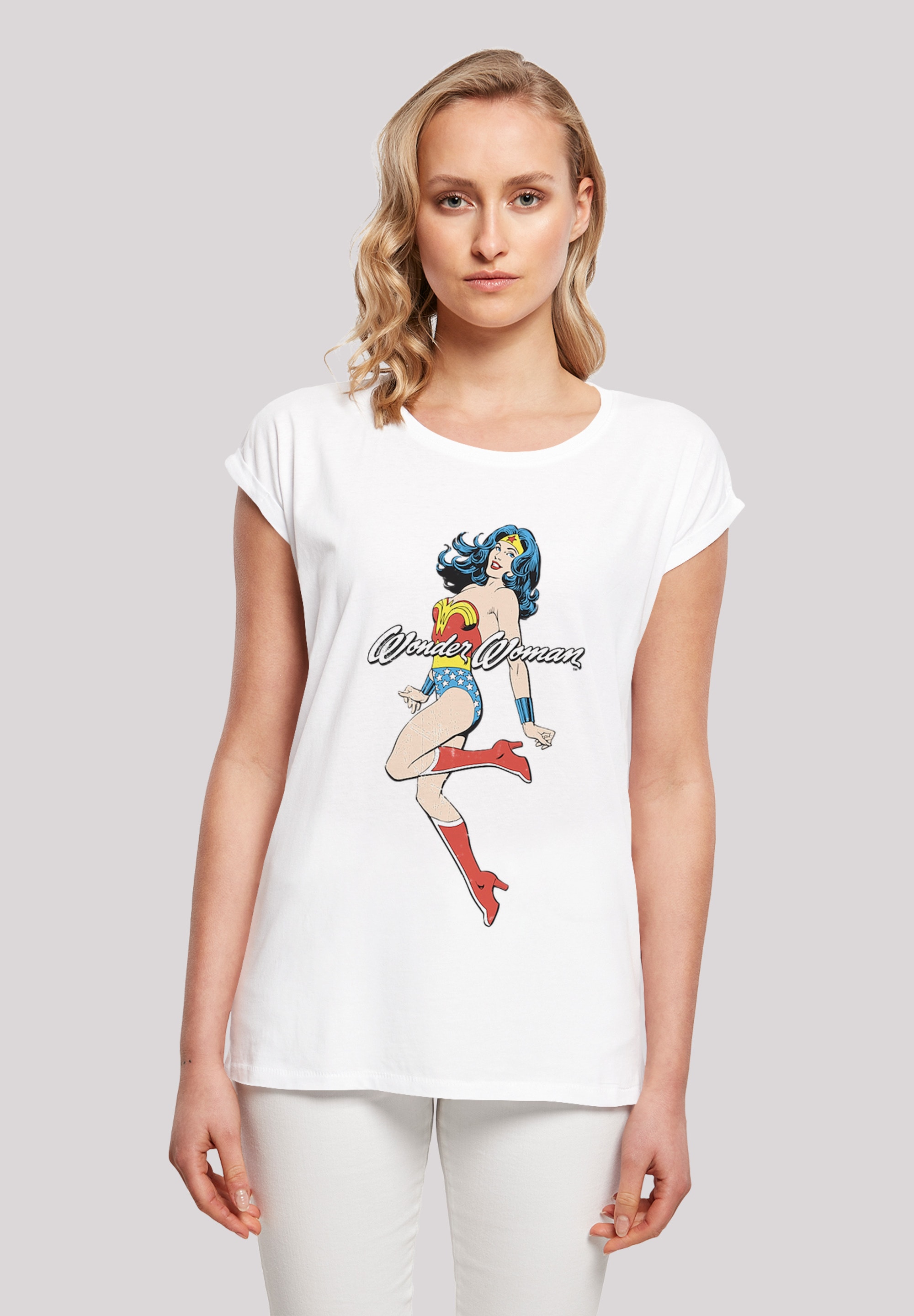 F4NT4STIC T-Shirt "DC Comics Wonder Woman Jump", Print