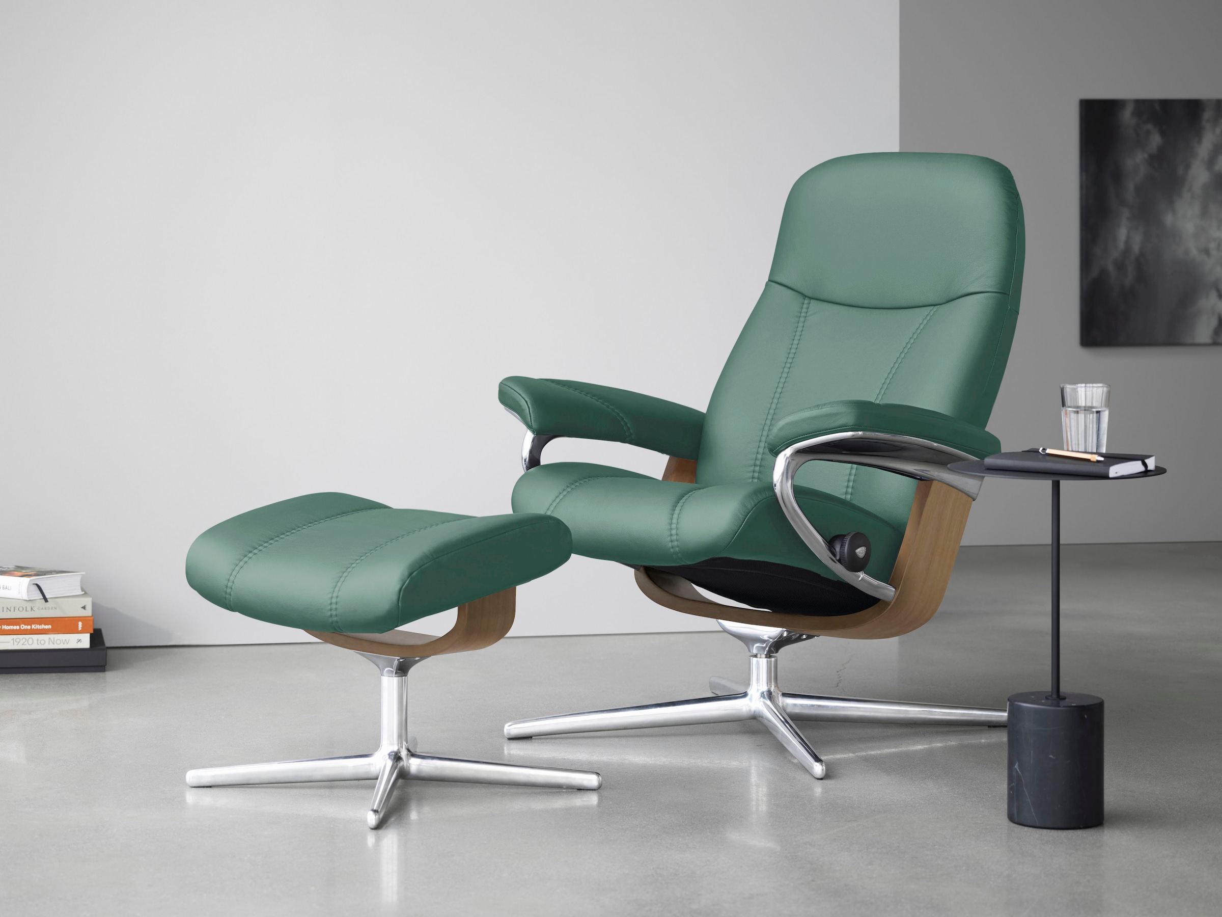 Stressless Relaxsessel "Consul" mit Cross Base, Größe S, M & L, Holzakzent günstig online kaufen