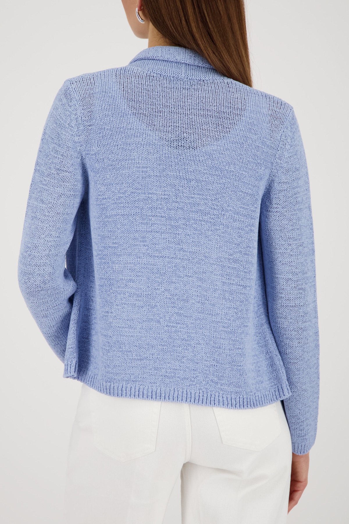 Thumbnail - Monari Strickjacke "Jacke Stricküberwurf Basic" Schalkragen, Regular Fit