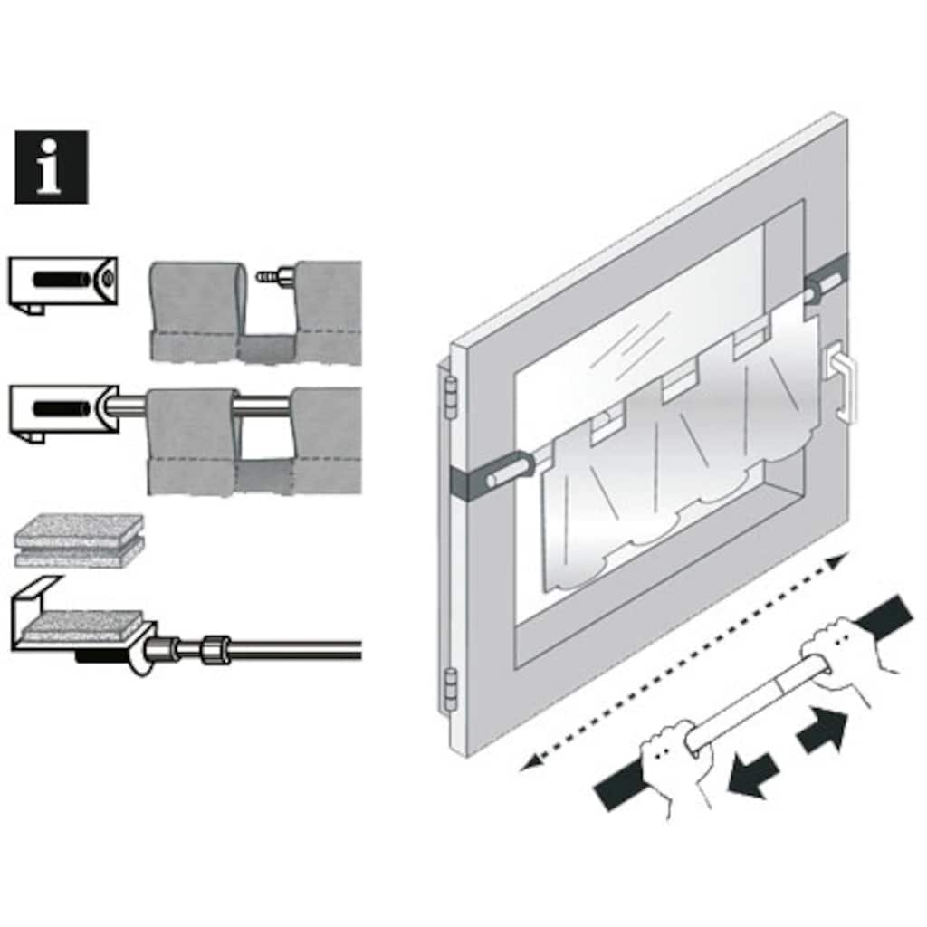 GARDINIA Scheibenstange »Spannvitrage«, 1 läufig-läufig, ausziehbar, Serie Spannvitrage Ø 7/9 mm