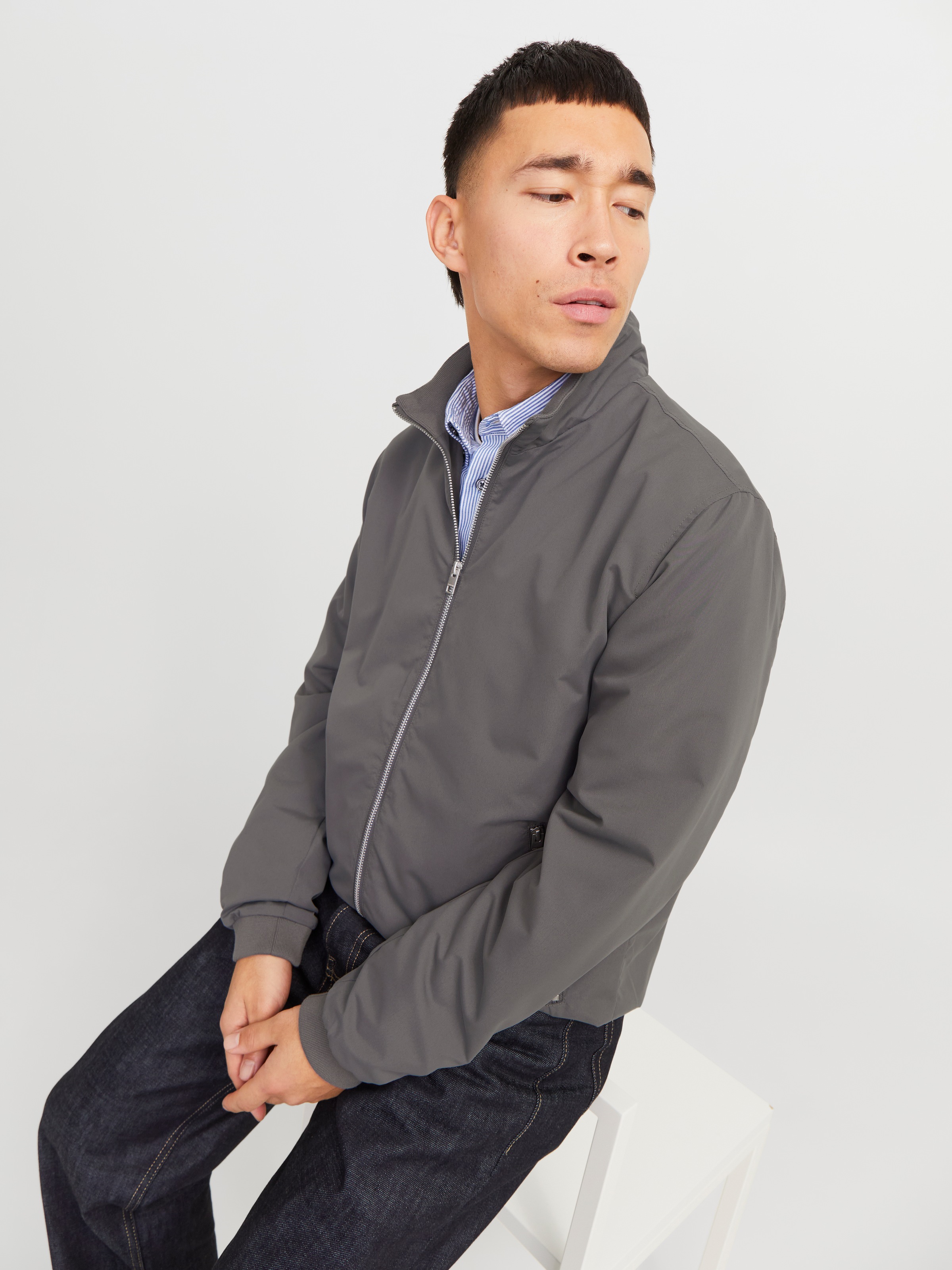 Jack & Jones Blouson "JJERUSH HARRINGTON BOMBER NOOS", ohne Kapuze, mit Ste günstig online kaufen