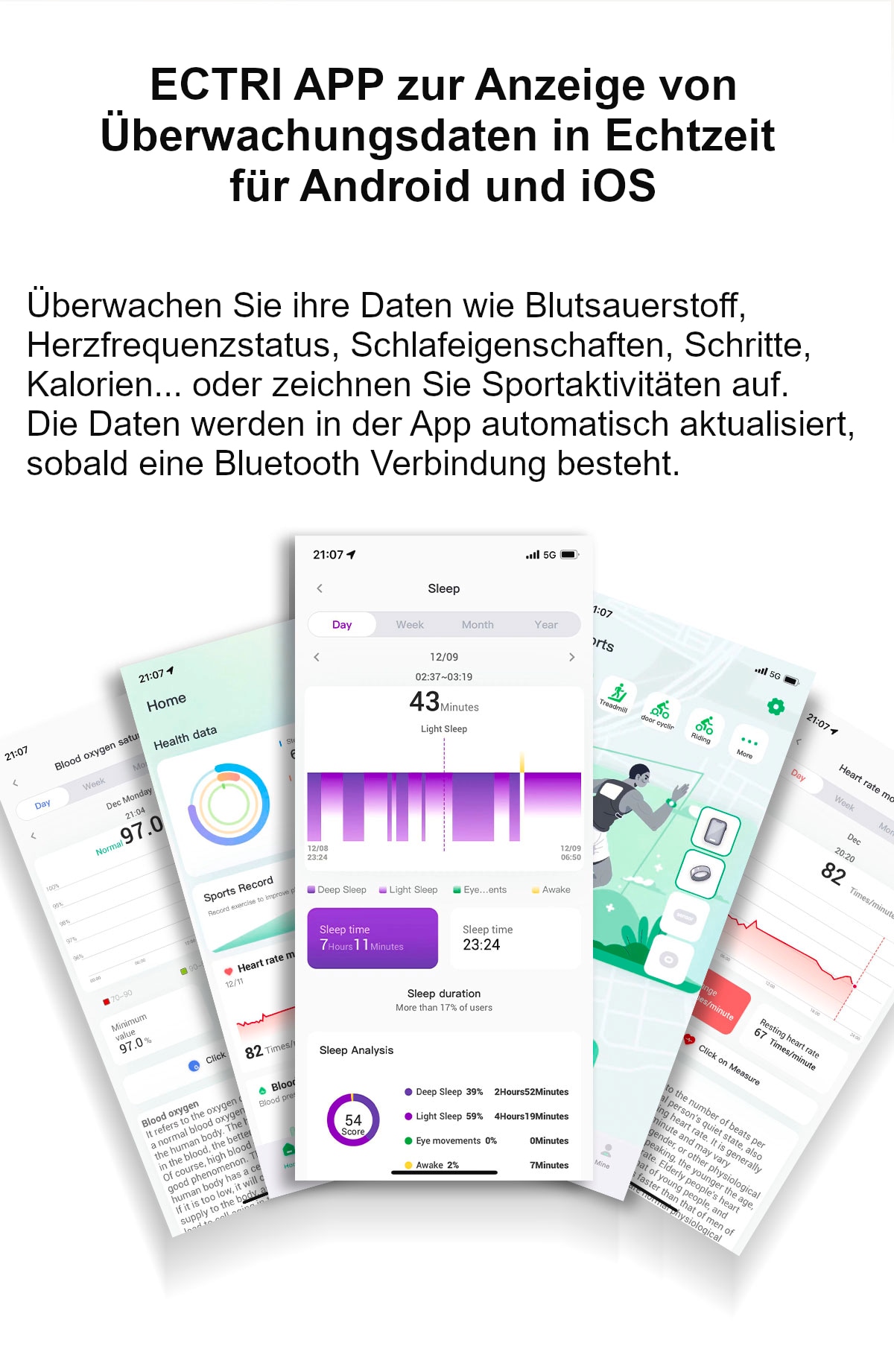 felixx Activity Tracker »Smart Ring SR6-Schwarz-Größe 11 (64,6mm)«