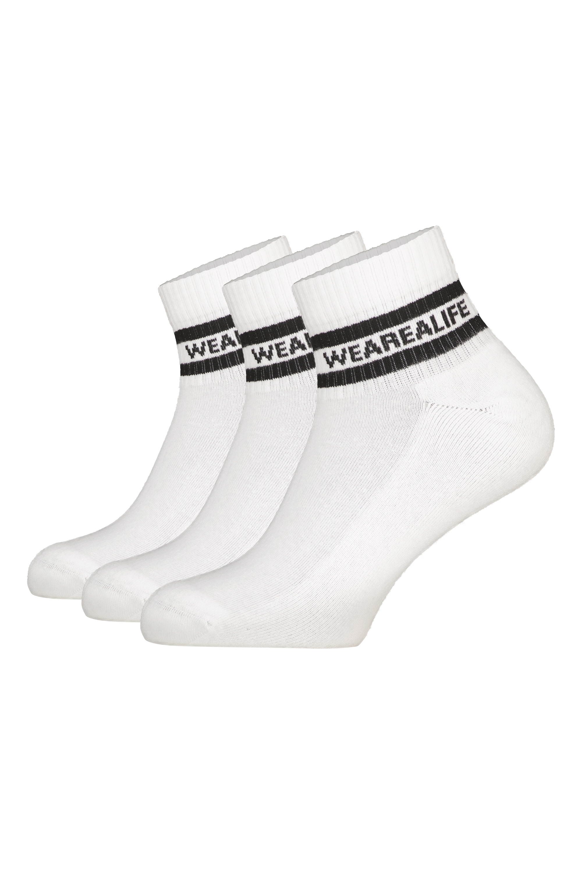 Alife & Kickin Sneakersocken knöchelhoch mit Streifen, aus Baumwolle mit weichem Bund